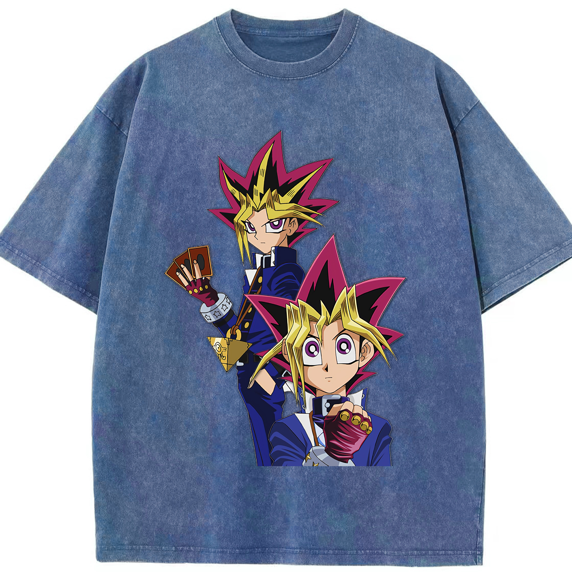 （画像用） 遊☆戯☆王 Yu-Gi-Oh! 綿100% ヴィンテージ風 半袖Tシャツ（フロントプリント）