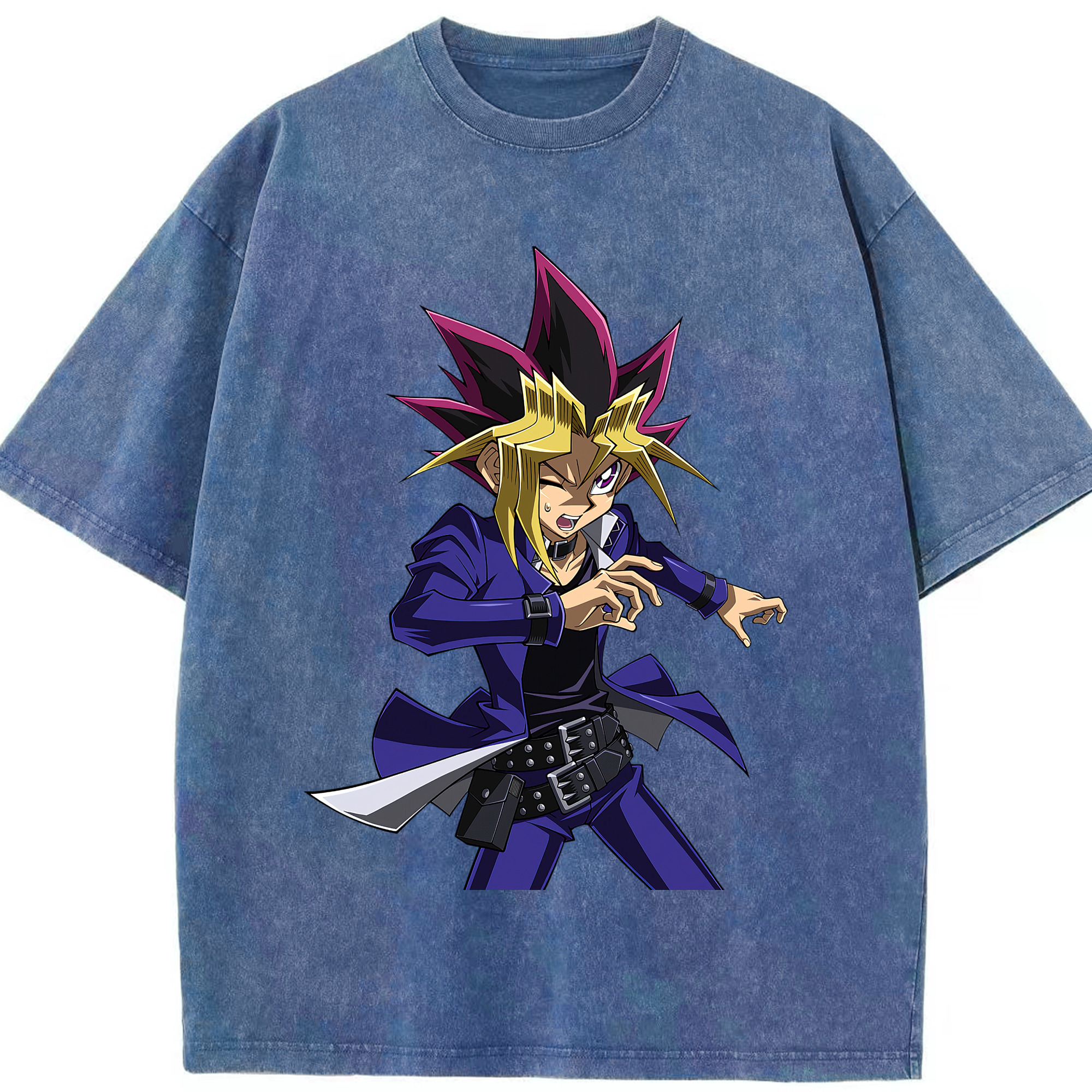 （画像用） 遊☆戯☆王 Yu-Gi-Oh! 綿100% ヴィンテージ風 半袖Tシャツ（フロントプリント）
