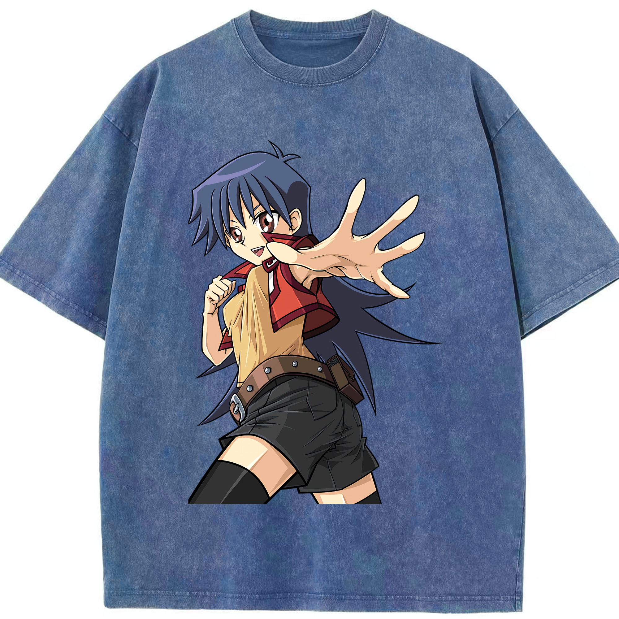 （画像用） 遊☆戯☆王 Yu-Gi-Oh! 綿100% ヴィンテージ風 半袖Tシャツ（フロントプリント）