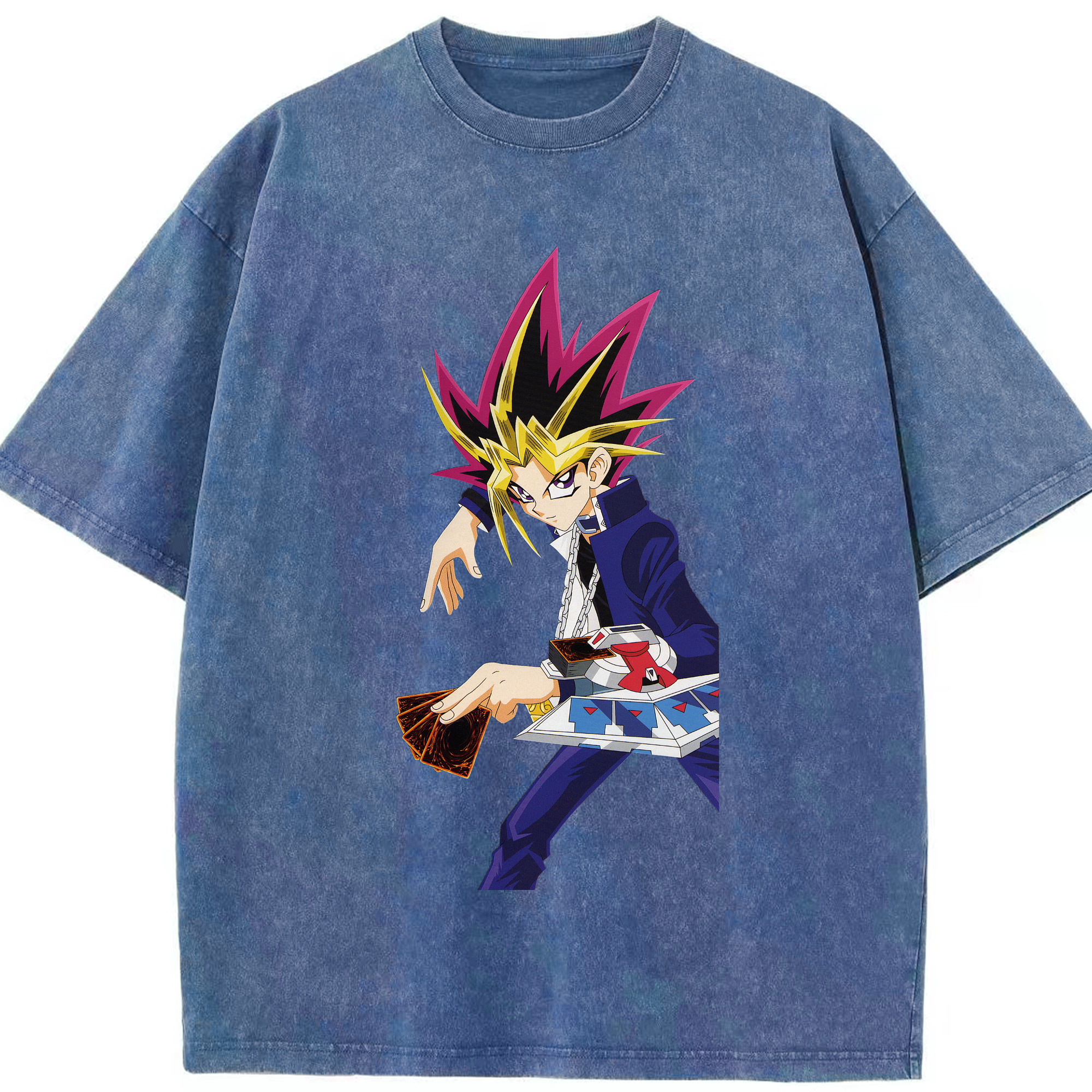 （画像用） 遊☆戯☆王 Yu-Gi-Oh! 綿100% ヴィンテージ風 半袖Tシャツ（フロントプリント）