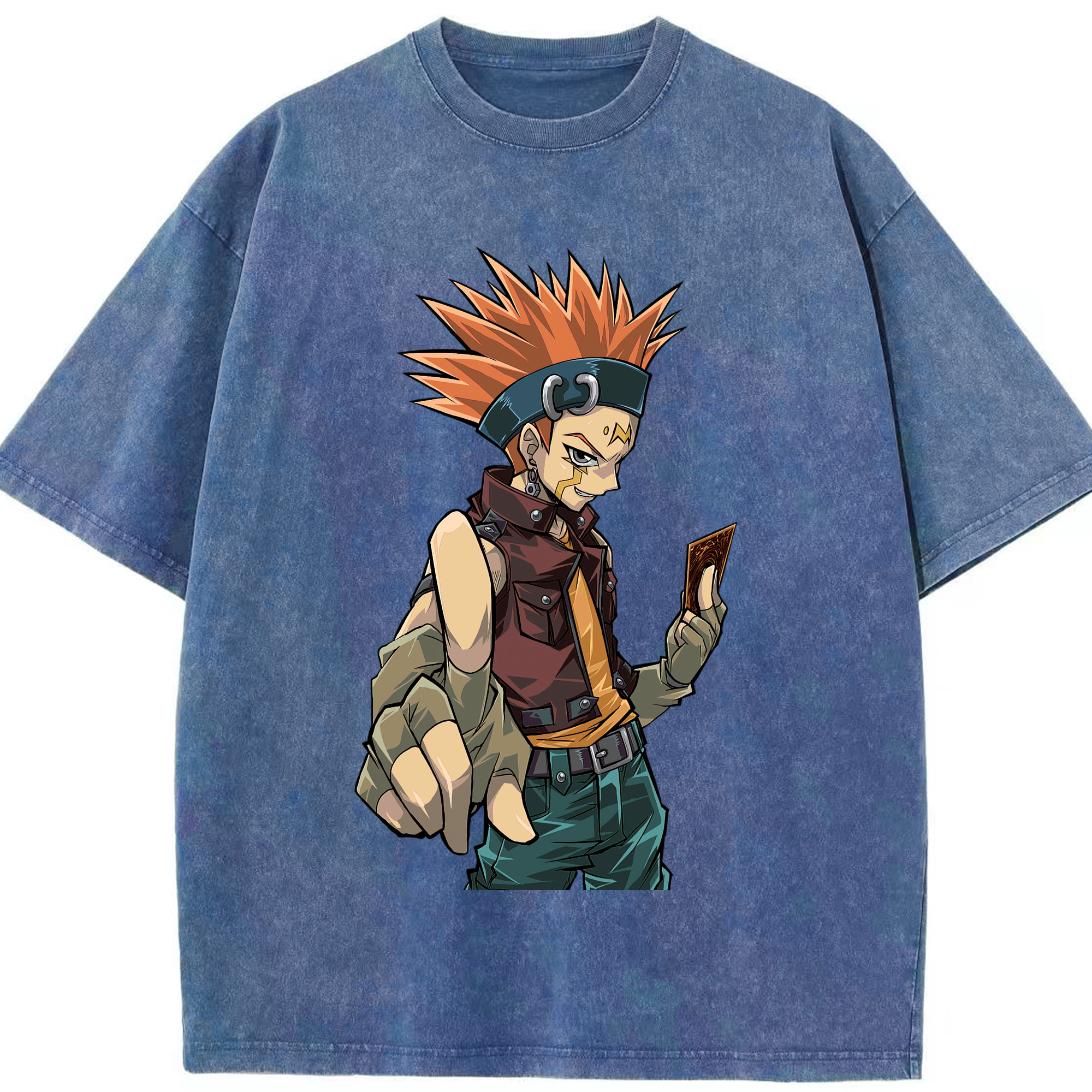 （画像用） 遊☆戯☆王 Yu-Gi-Oh! 綿100% ヴィンテージ風 半袖Tシャツ（フロントプリント）
