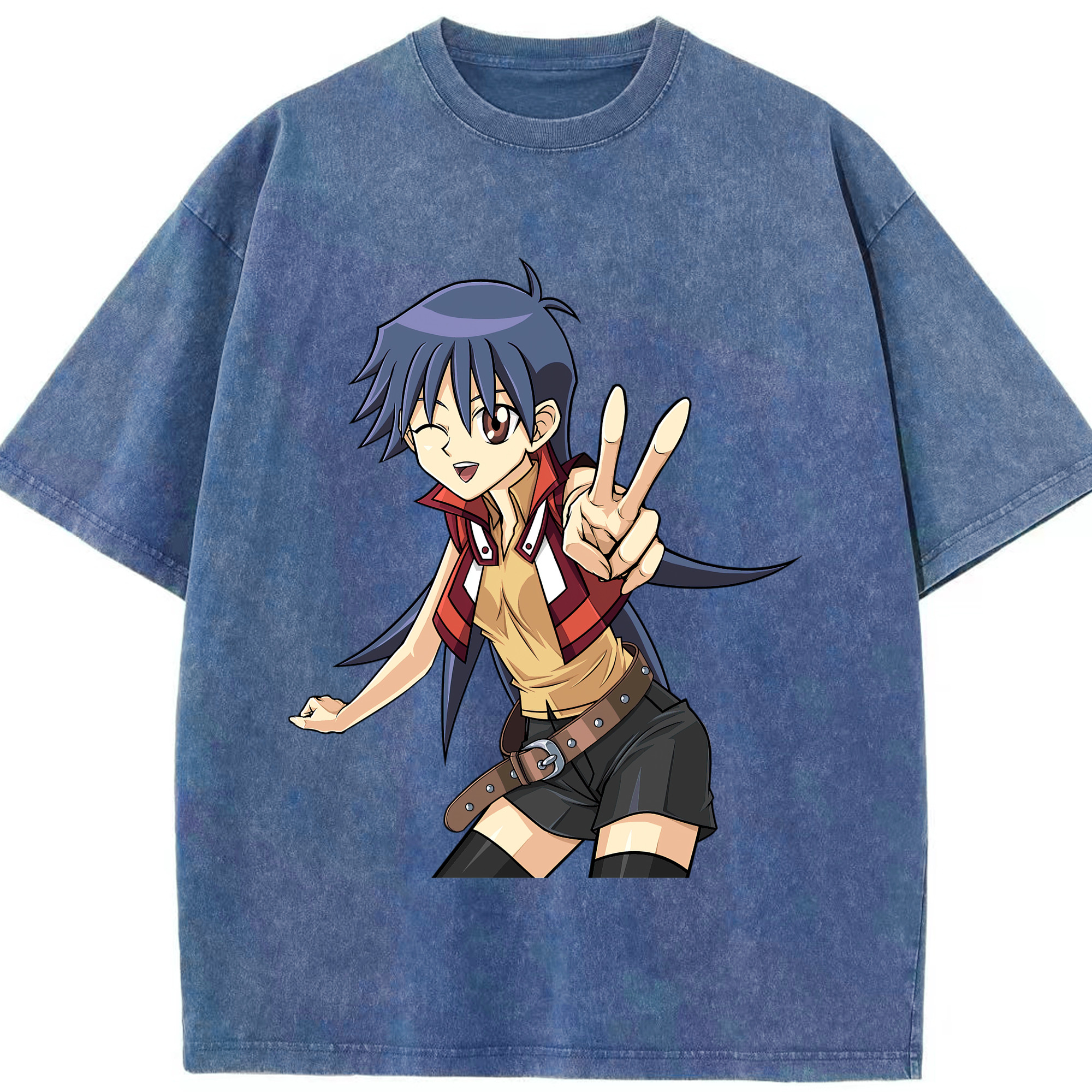（画像用） 遊☆戯☆王 Yu-Gi-Oh! 綿100% ヴィンテージ風 半袖Tシャツ（フロントプリント）