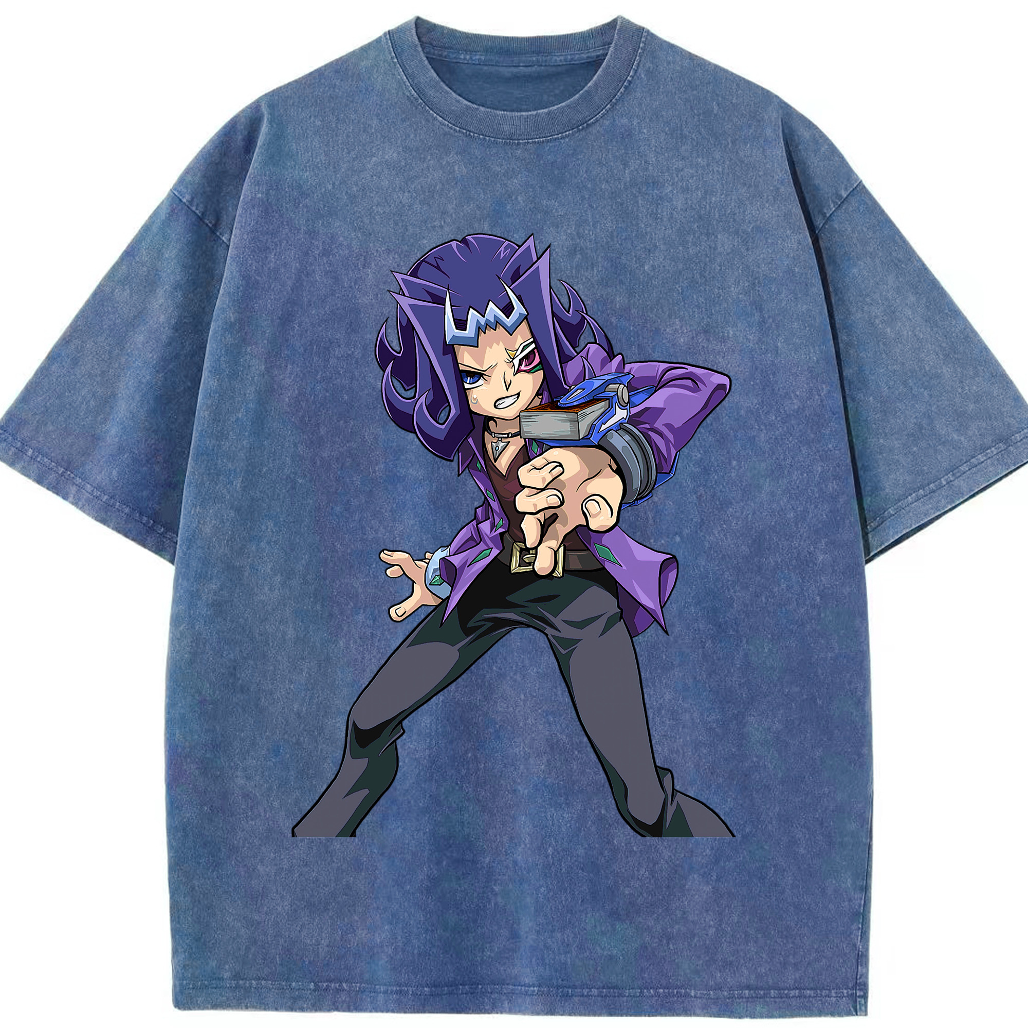 （画像用） 遊☆戯☆王 Yu-Gi-Oh! 綿100% ヴィンテージ風 半袖Tシャツ（フロントプリント）