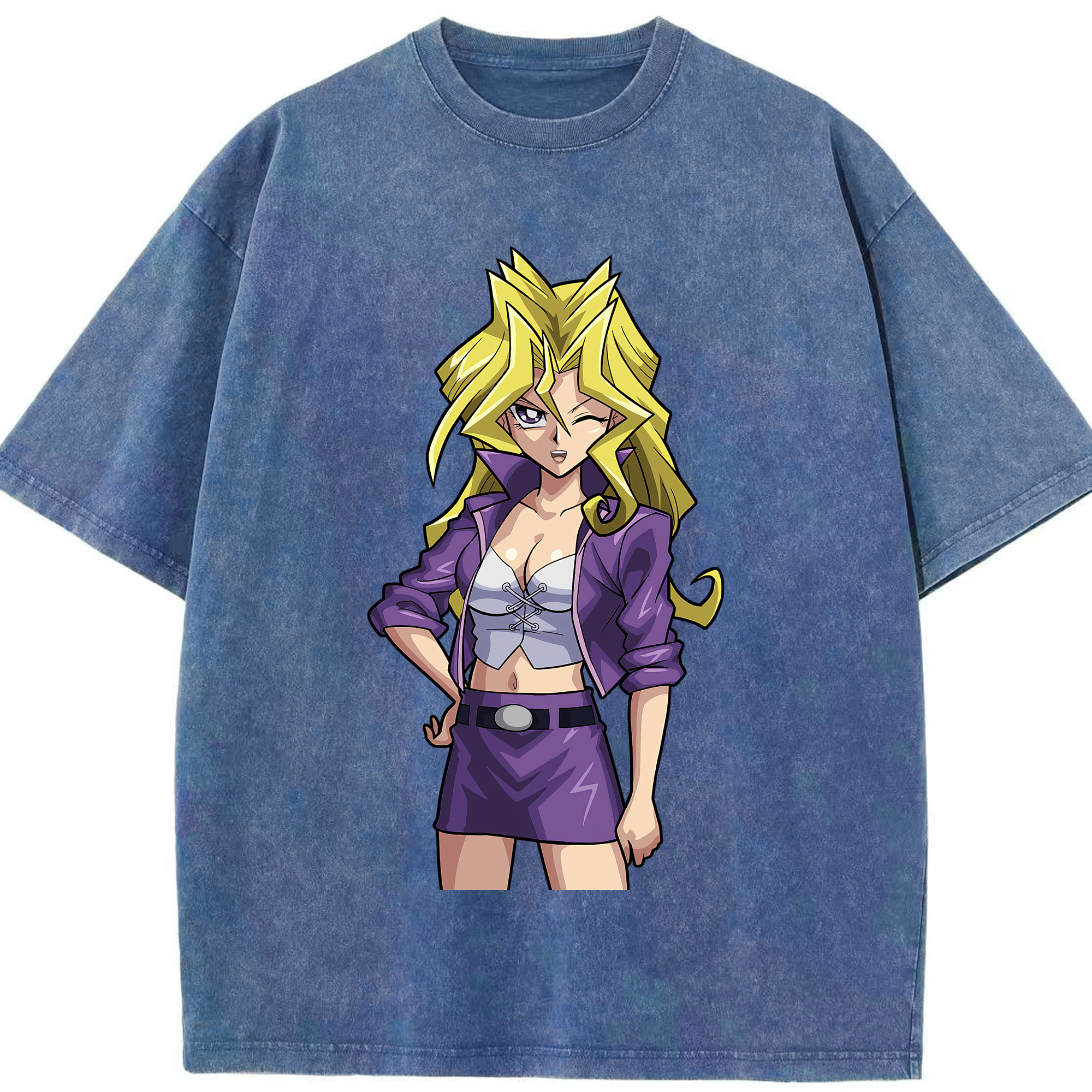 （画像用） 遊☆戯☆王 Yu-Gi-Oh! 綿100% ヴィンテージ風 半袖Tシャツ（フロントプリント）