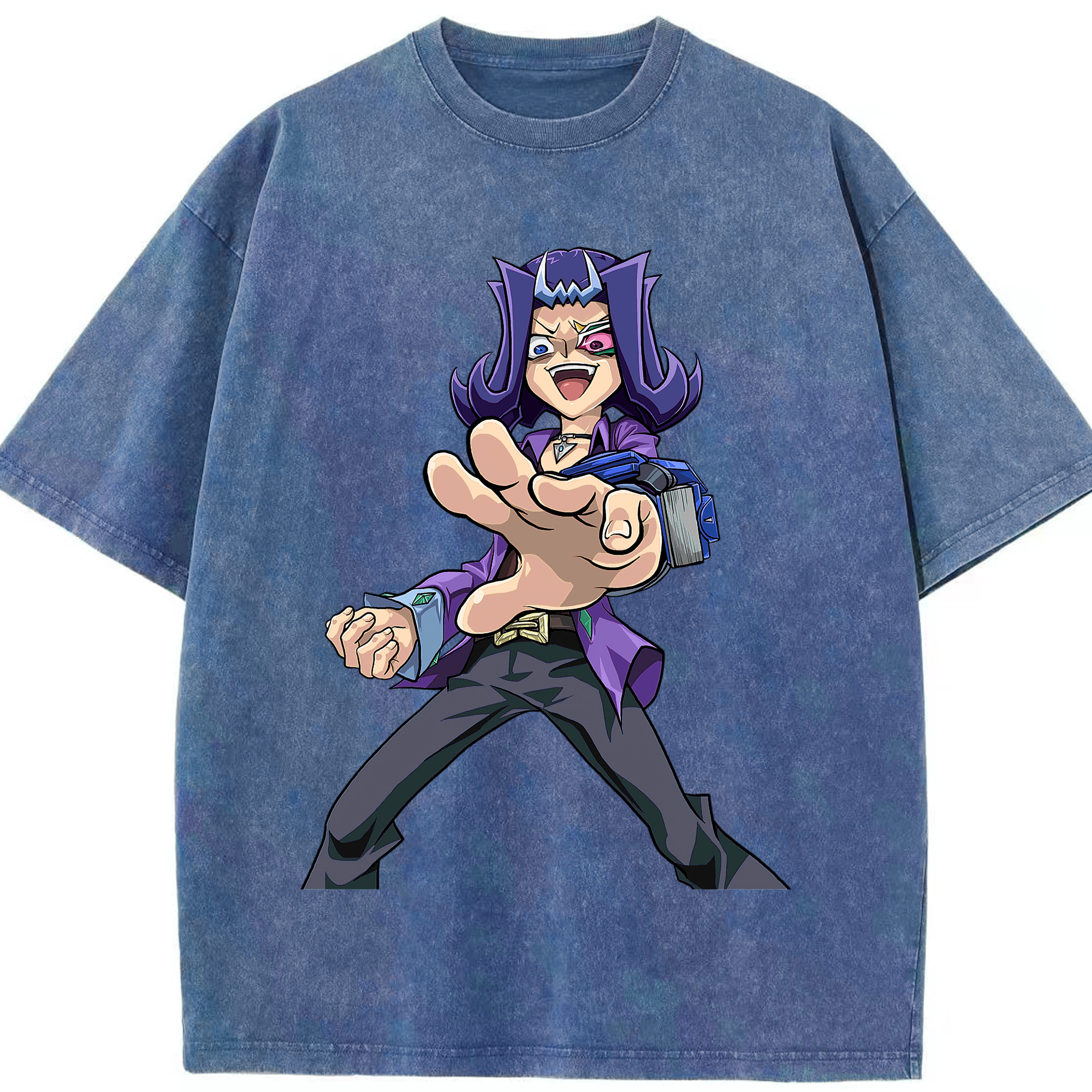 （画像用） 遊☆戯☆王 Yu-Gi-Oh! 綿100% ヴィンテージ風 半袖Tシャツ（フロントプリント）
