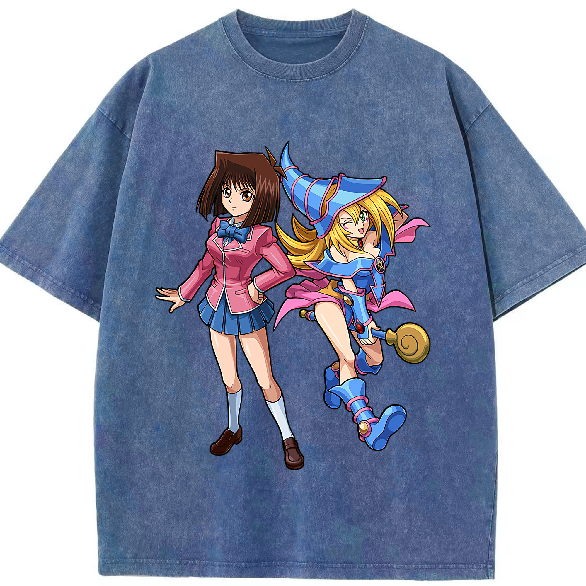 （画像用） 遊☆戯☆王 Yu-Gi-Oh! 綿100% ヴィンテージ風 半袖Tシャツ（フロントプリント）