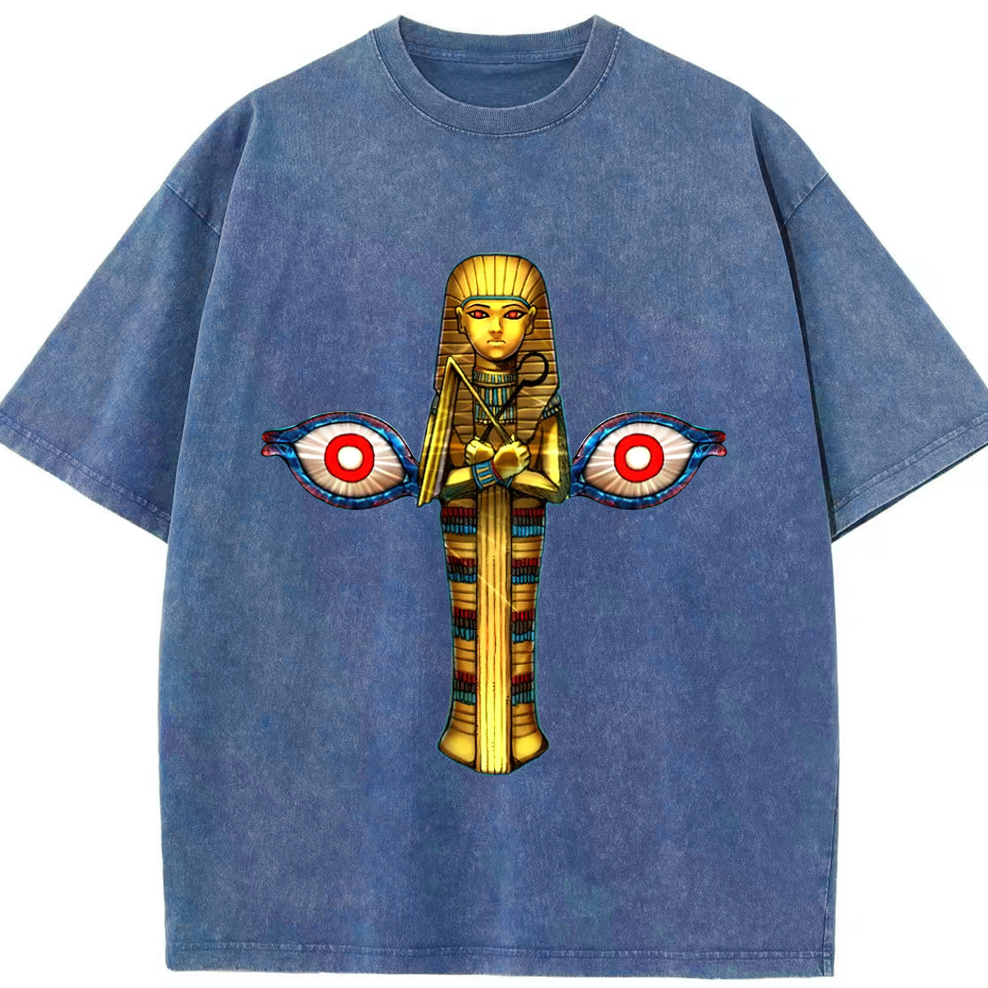 （画像用） 遊☆戯☆王 Yu-Gi-Oh! 綿100% ヴィンテージ風 半袖Tシャツ（フロントプリント）