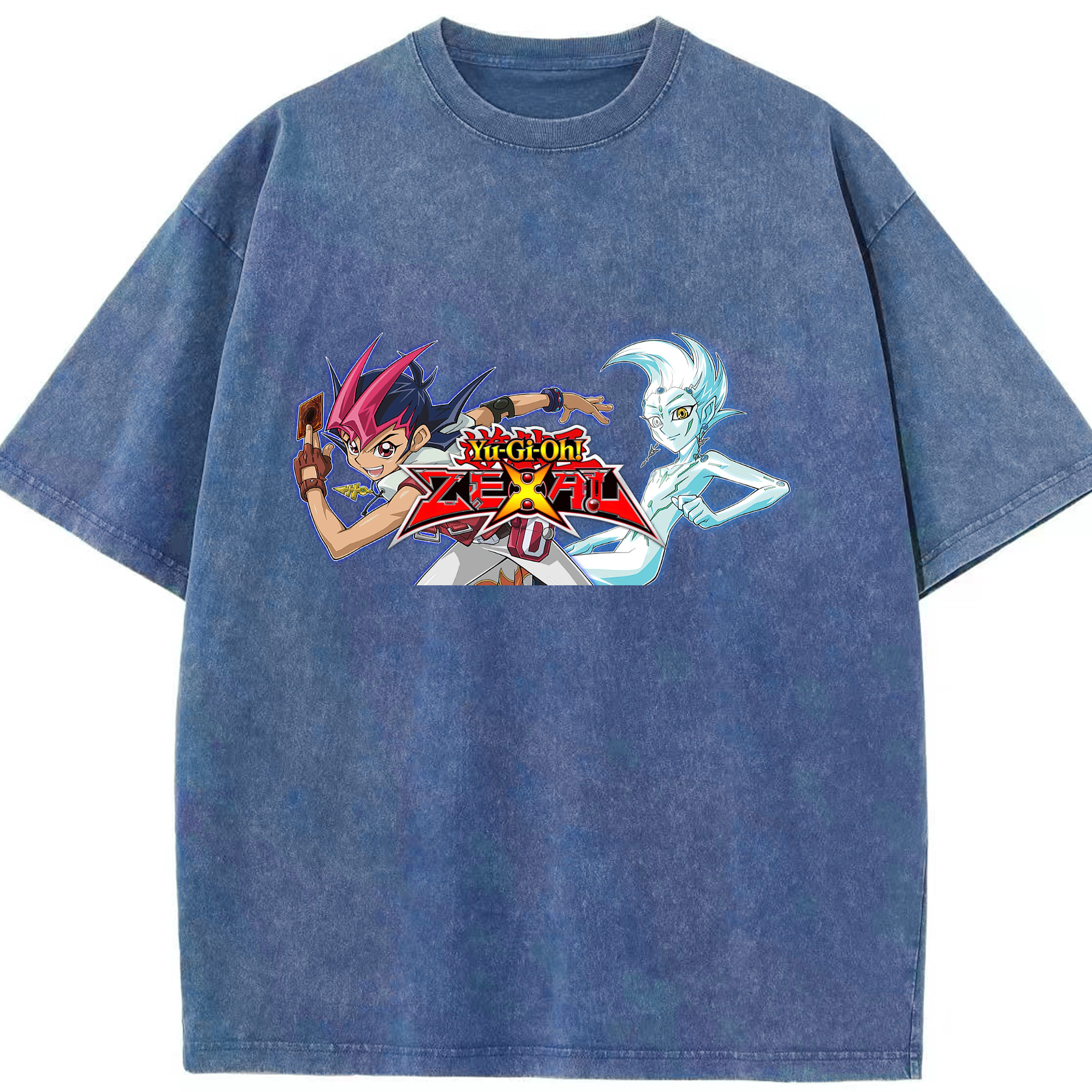 （画像用） 遊☆戯☆王 Yu-Gi-Oh! 綿100% ヴィンテージ風 半袖Tシャツ（フロントプリント）