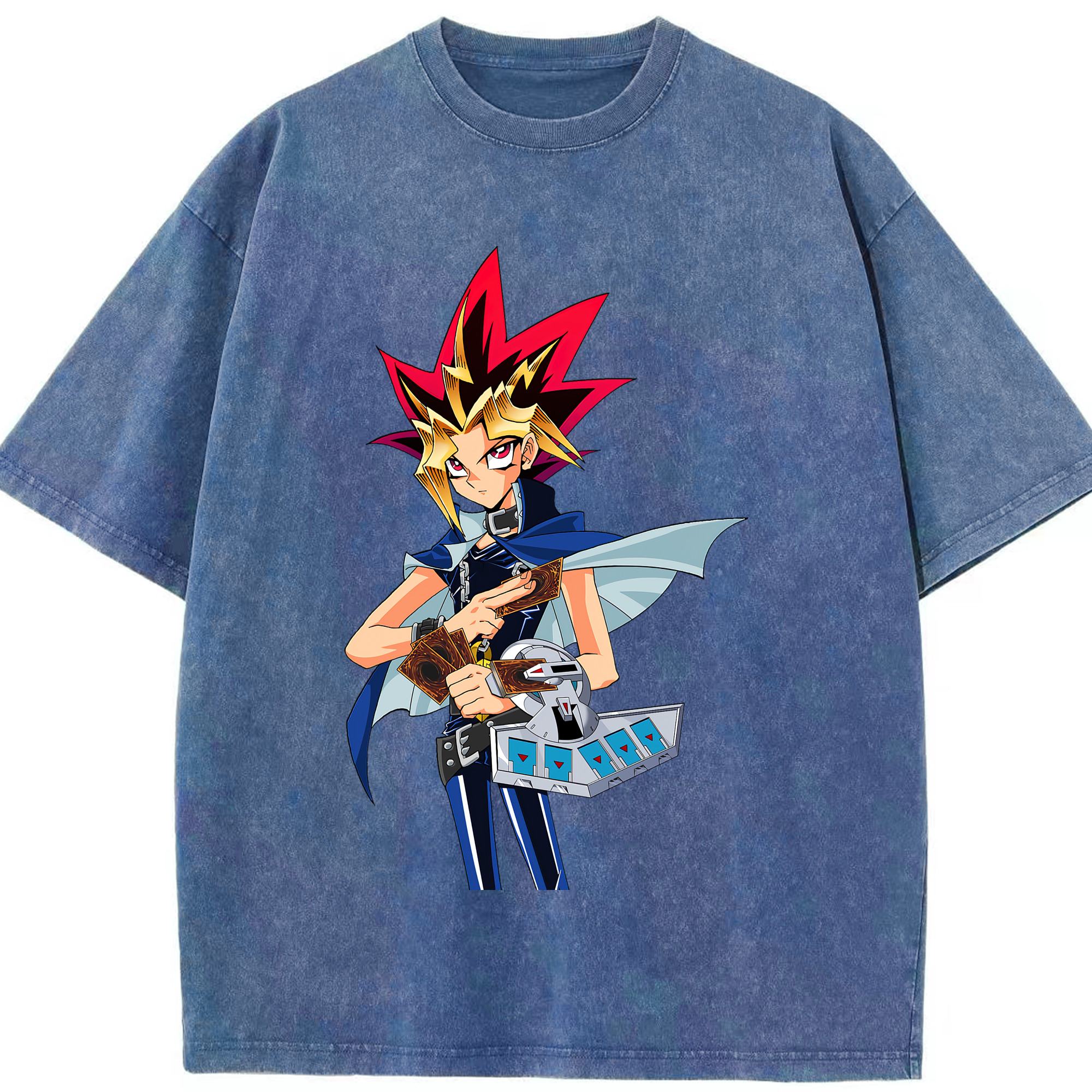 （画像用） 遊☆戯☆王 Yu-Gi-Oh! 綿100% ヴィンテージ風 半袖Tシャツ（フロントプリント）