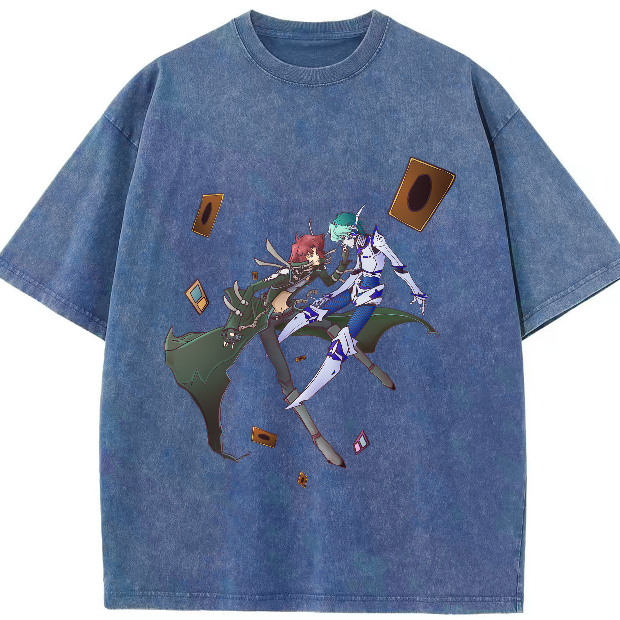 （画像用） 遊☆戯☆王 Yu-Gi-Oh! 綿100% ヴィンテージ風 半袖Tシャツ（フロントプリント）