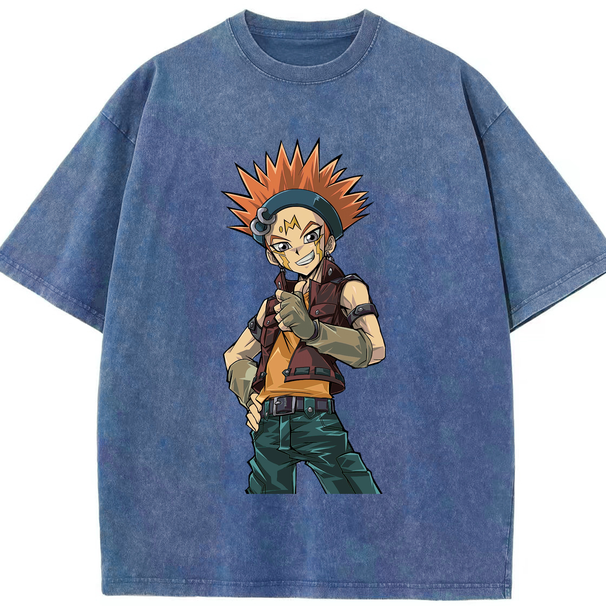 （画像用） 遊☆戯☆王 Yu-Gi-Oh! 綿100% ヴィンテージ風 半袖Tシャツ（フロントプリント）