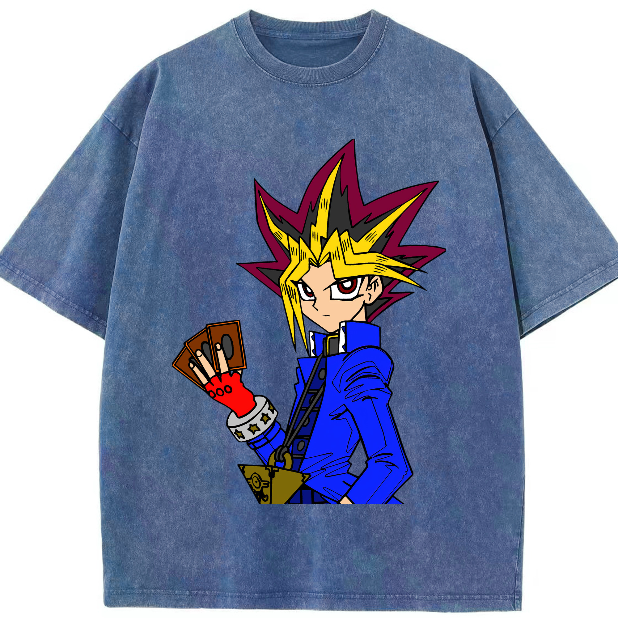 （画像用） 遊☆戯☆王 Yu-Gi-Oh! 綿100% ヴィンテージ風 半袖Tシャツ（フロントプリント）