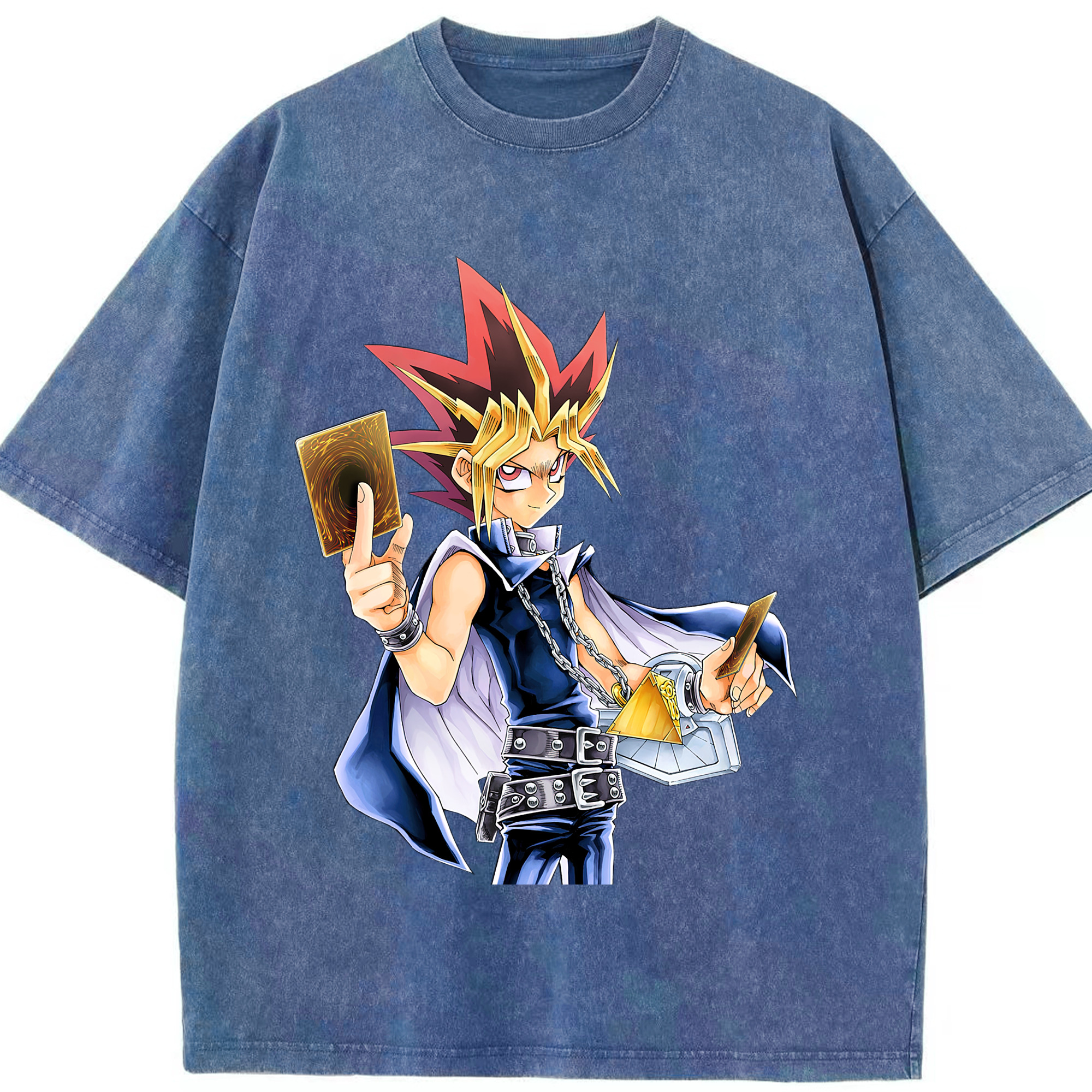 （画像用） 遊☆戯☆王 Yu-Gi-Oh! 綿100% ヴィンテージ風 半袖Tシャツ（フロントプリント）