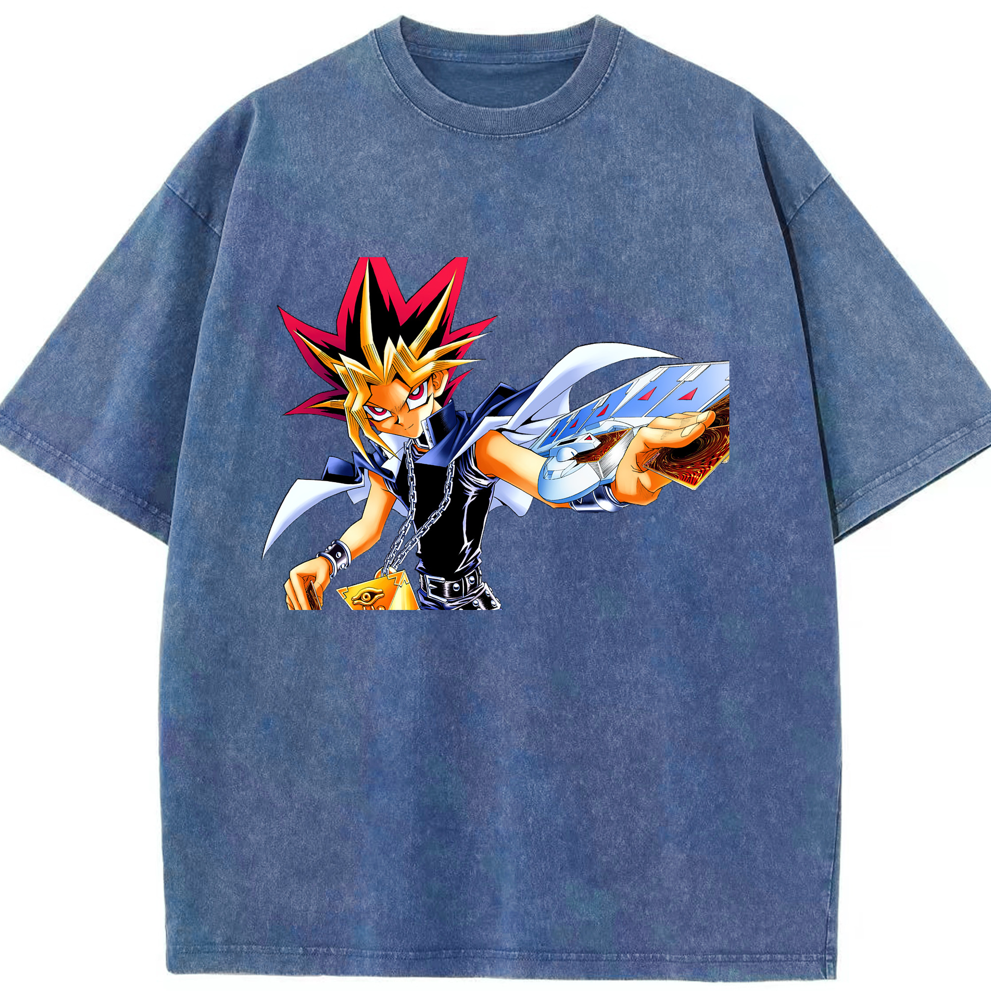 （画像用） 遊☆戯☆王 Yu-Gi-Oh! 綿100% ヴィンテージ風 半袖Tシャツ（フロントプリント）