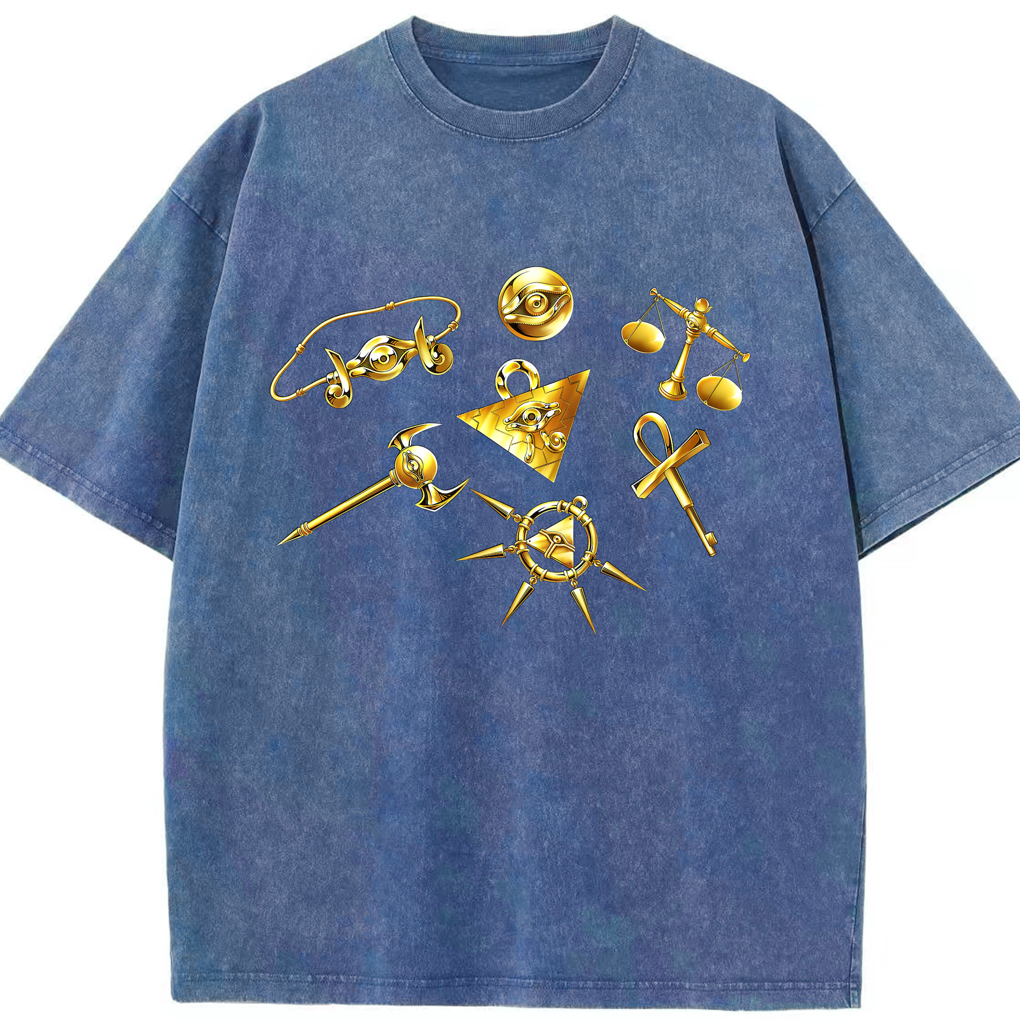 （画像用） 遊☆戯☆王 Yu-Gi-Oh! 綿100% ヴィンテージ風 半袖Tシャツ（フロントプリント）