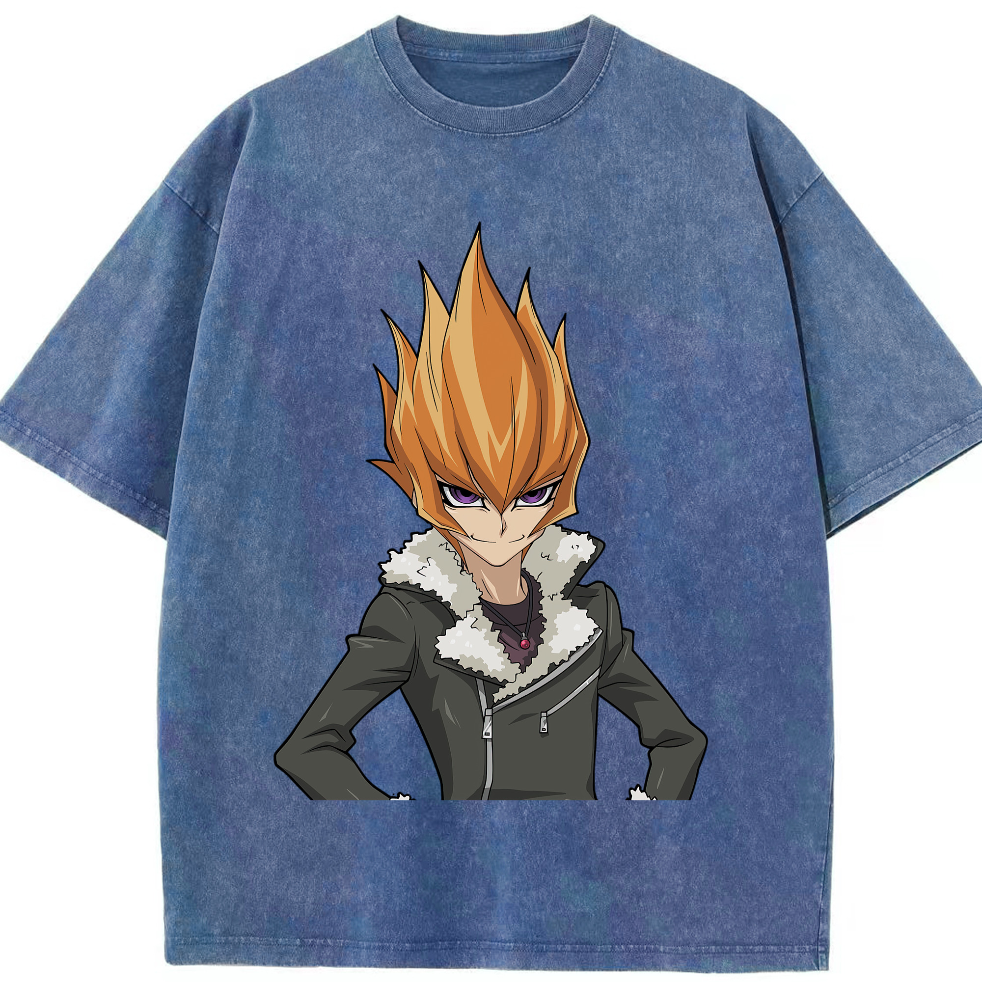 （画像用） 遊☆戯☆王 Yu-Gi-Oh! 綿100% ヴィンテージ風 半袖Tシャツ（フロントプリント）
