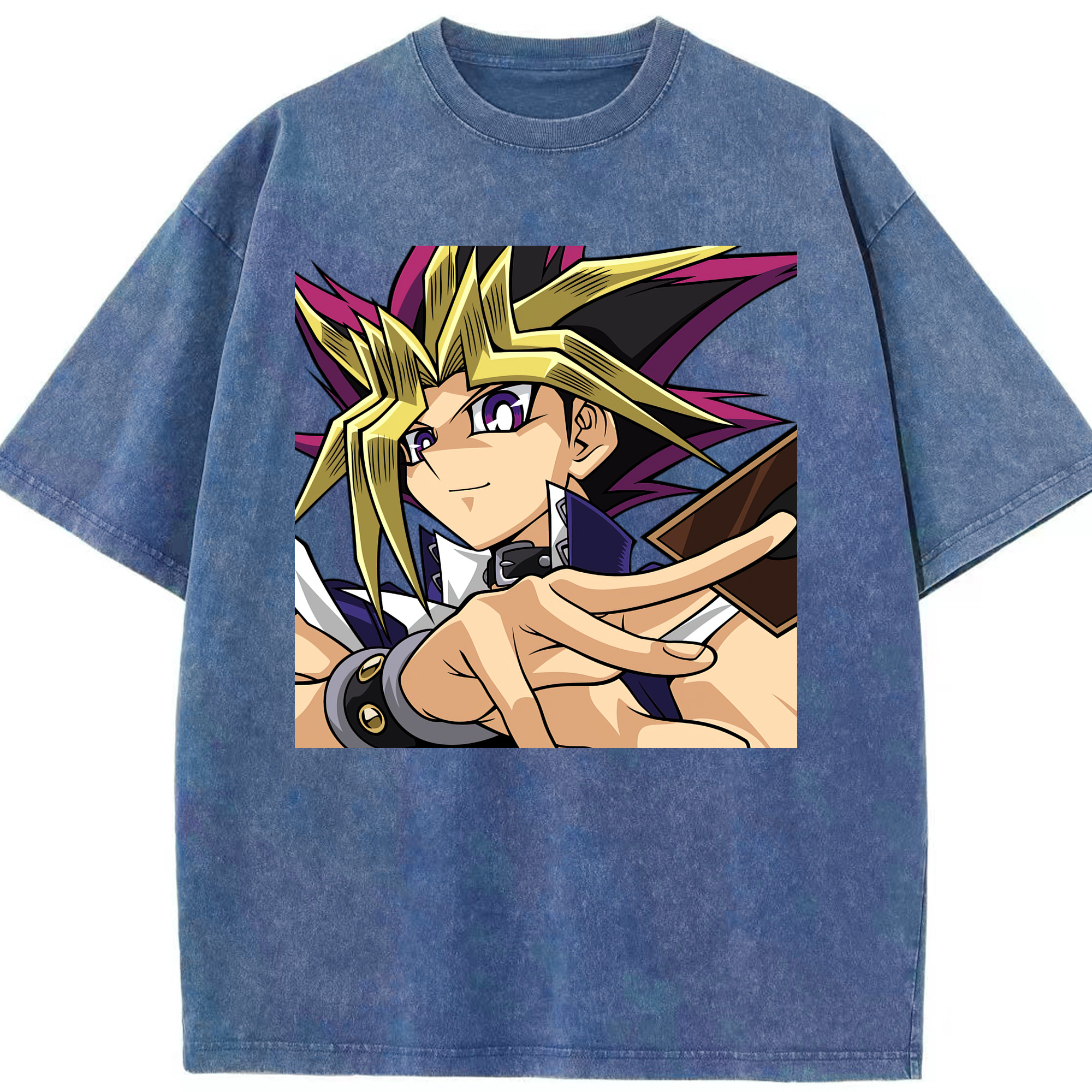 （画像用） 遊☆戯☆王 Yu-Gi-Oh! 綿100% ヴィンテージ風 半袖Tシャツ（フロントプリント）