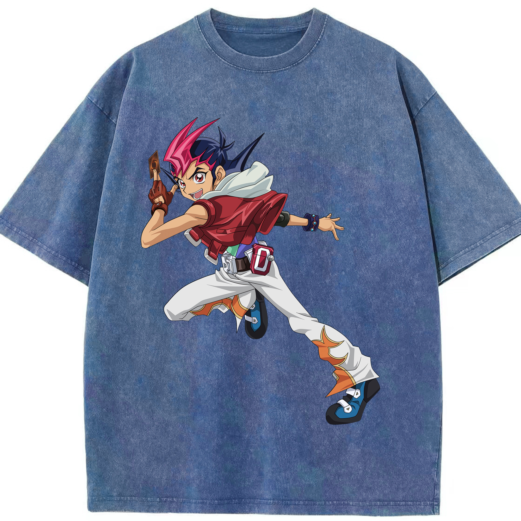 （画像用） 遊☆戯☆王 Yu-Gi-Oh! 綿100% ヴィンテージ風 半袖Tシャツ（フロントプリント）