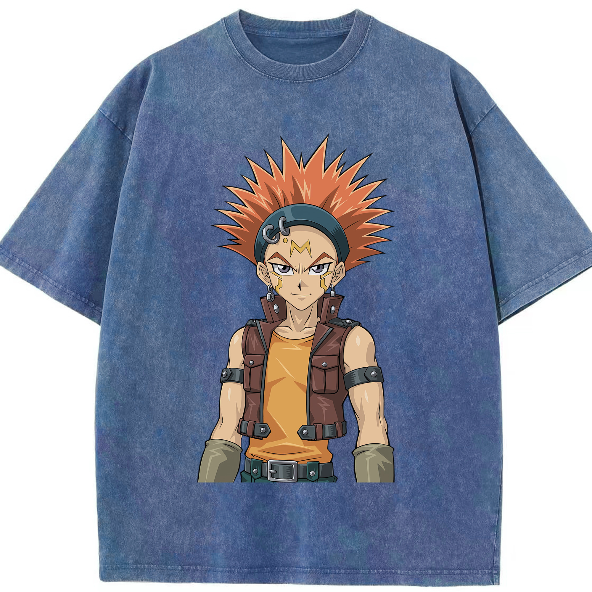 （画像用） 遊☆戯☆王 Yu-Gi-Oh! 綿100% ヴィンテージ風 半袖Tシャツ（フロントプリント）