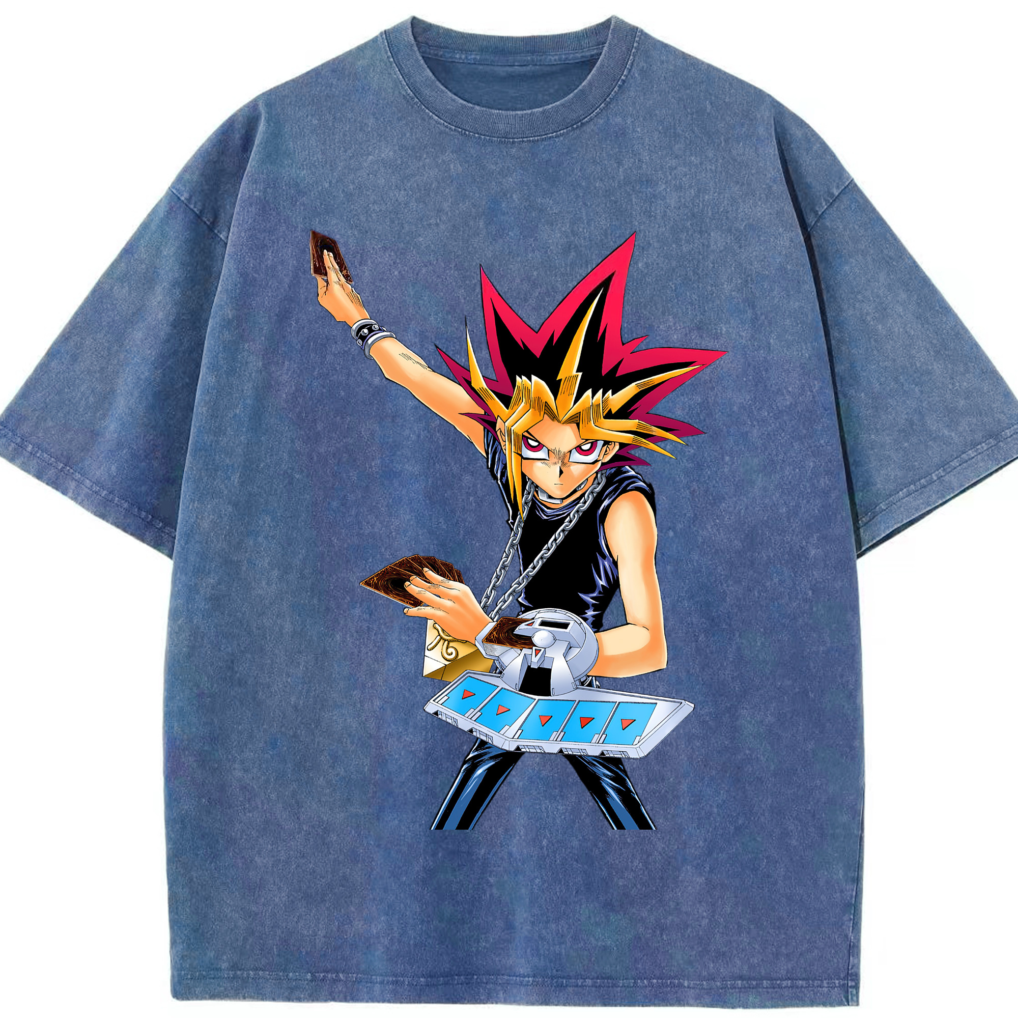 （画像用） 遊☆戯☆王 Yu-Gi-Oh! 綿100% ヴィンテージ風 半袖Tシャツ（フロントプリント）