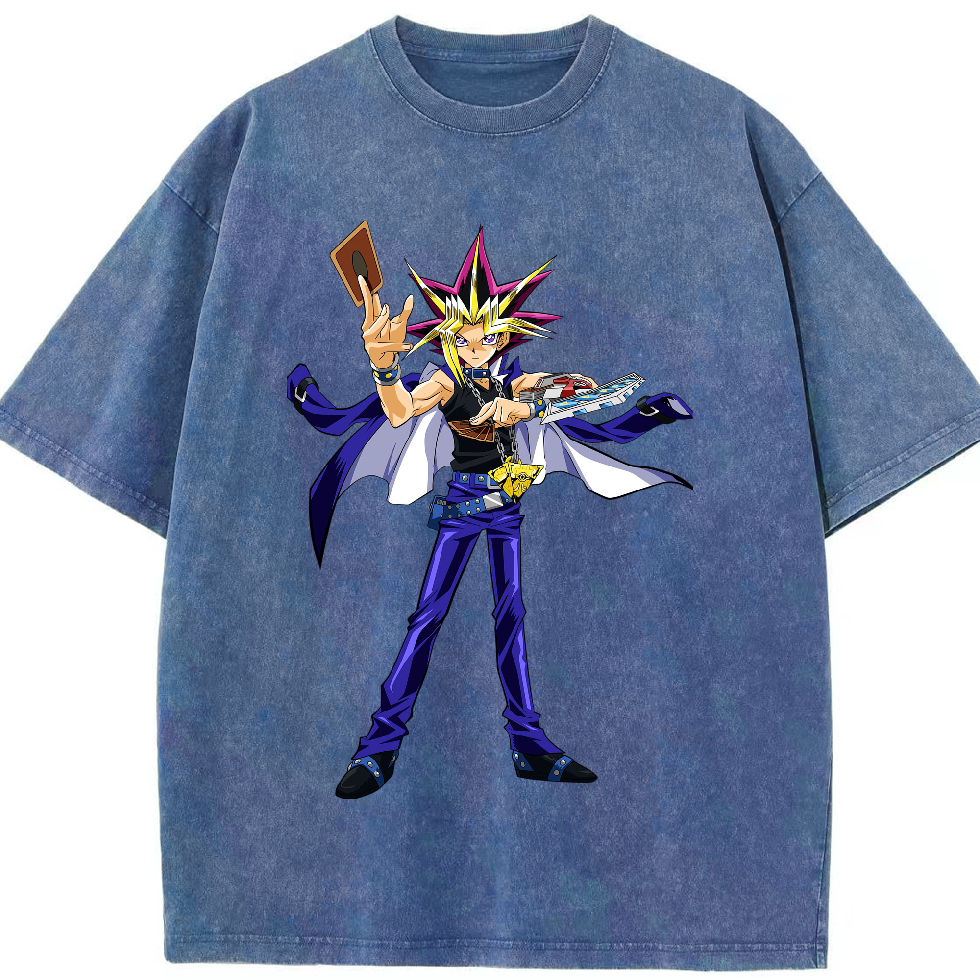 （画像用） 遊☆戯☆王 Yu-Gi-Oh! 綿100% ヴィンテージ風 半袖Tシャツ（フロントプリント）