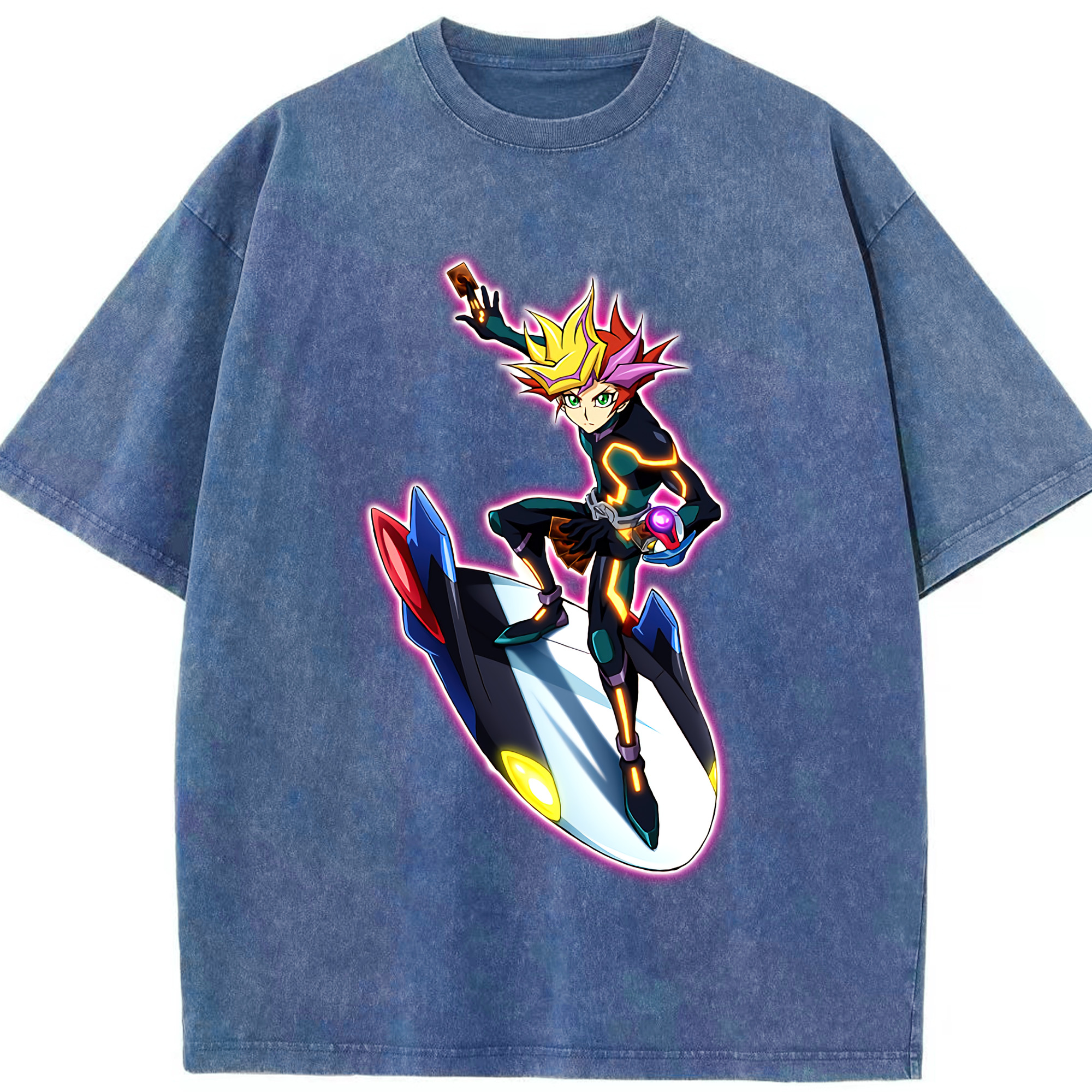 （画像用） 遊☆戯☆王 Yu-Gi-Oh! 綿100% ヴィンテージ風 半袖Tシャツ（フロントプリント）