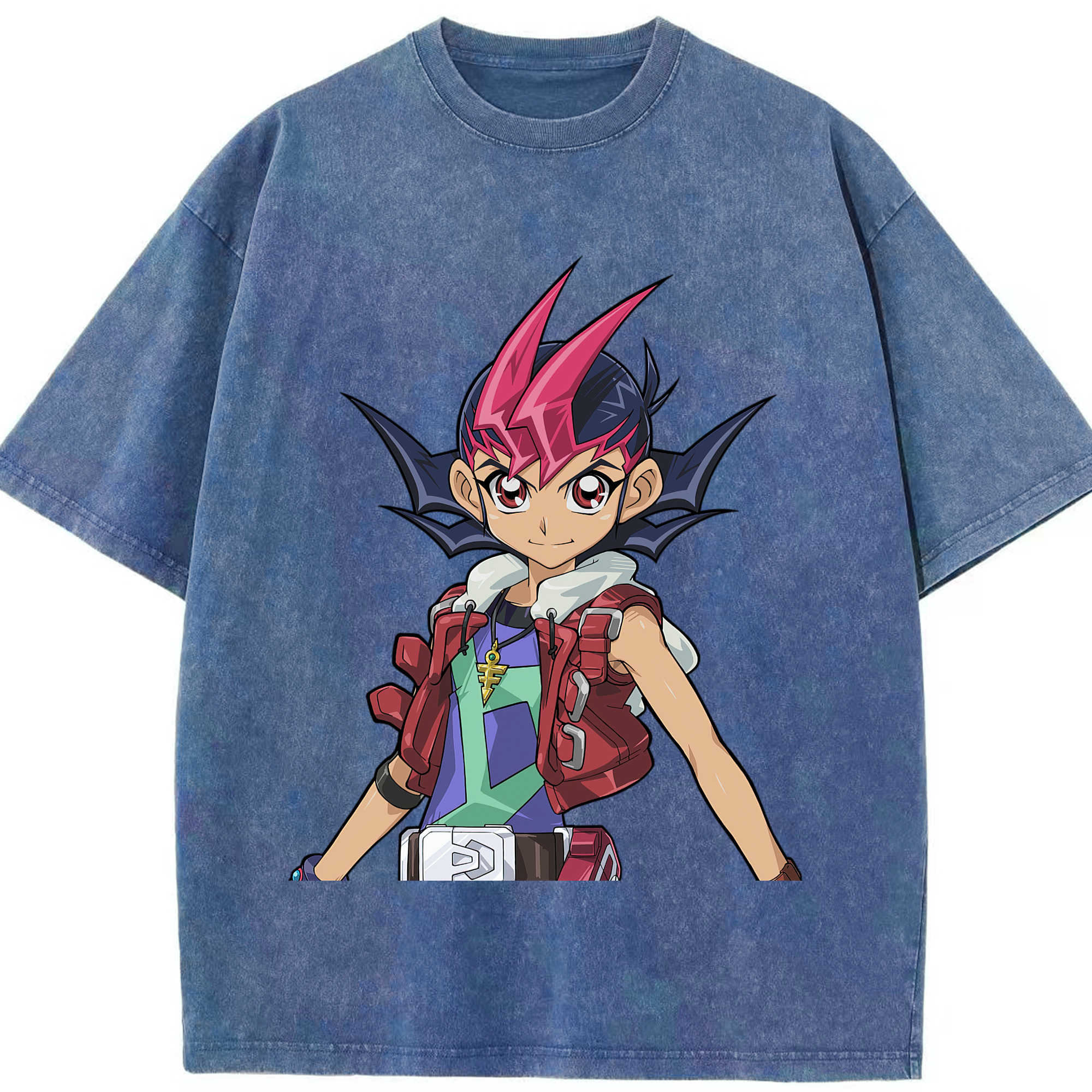 （画像用） 遊☆戯☆王 Yu-Gi-Oh! 綿100% ヴィンテージ風 半袖Tシャツ（フロントプリント）