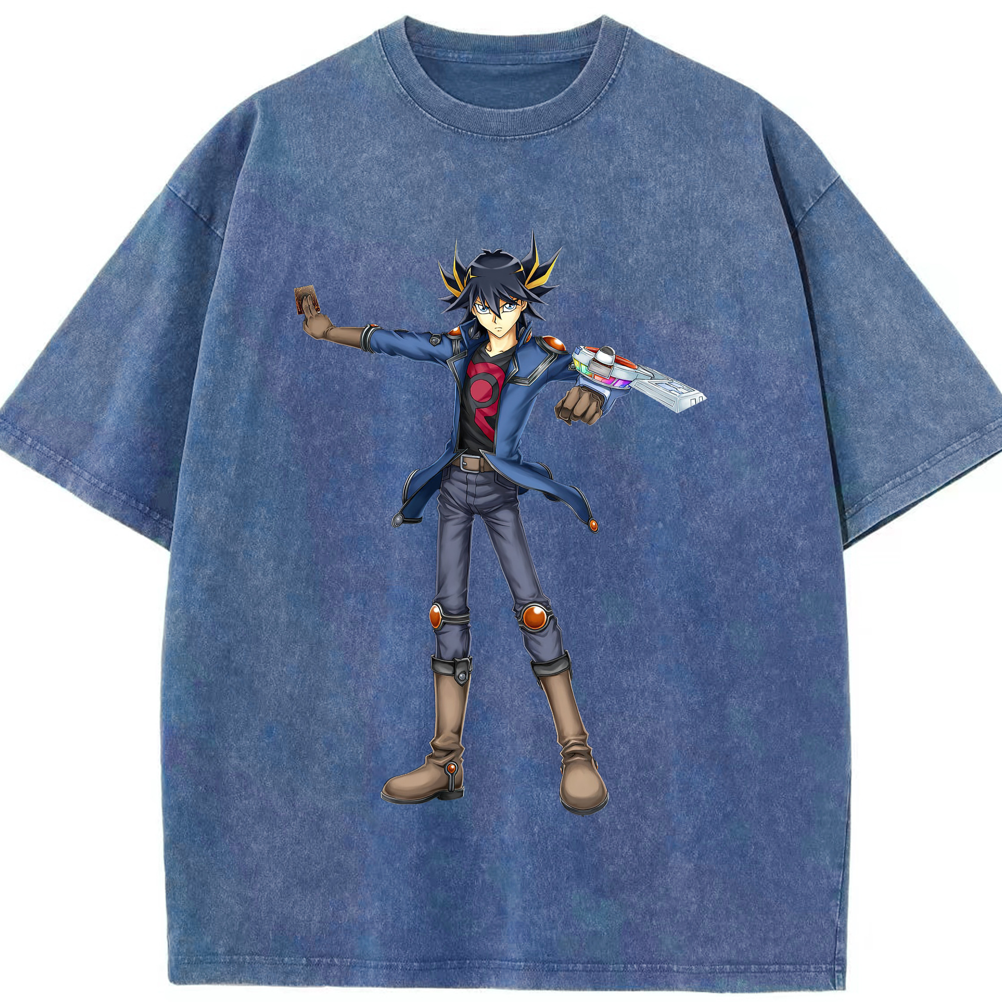 （画像用） 遊☆戯☆王 Yu-Gi-Oh! 綿100% ヴィンテージ風 半袖Tシャツ（フロントプリント）