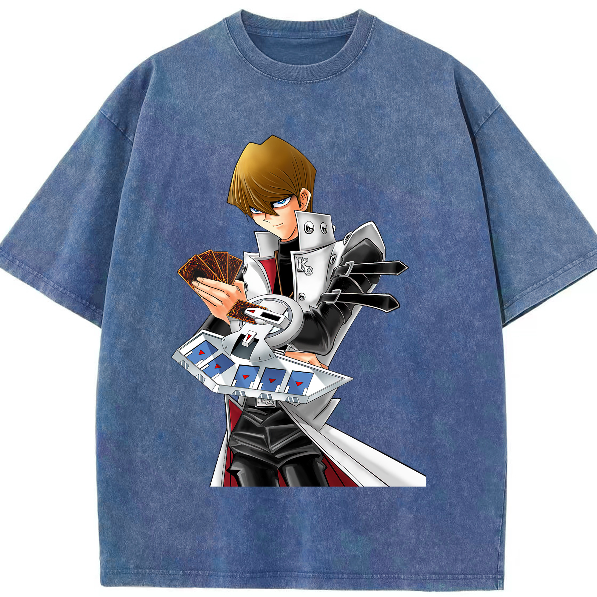 （画像用） 遊☆戯☆王 Yu-Gi-Oh! 綿100% ヴィンテージ風 半袖Tシャツ（フロントプリント）