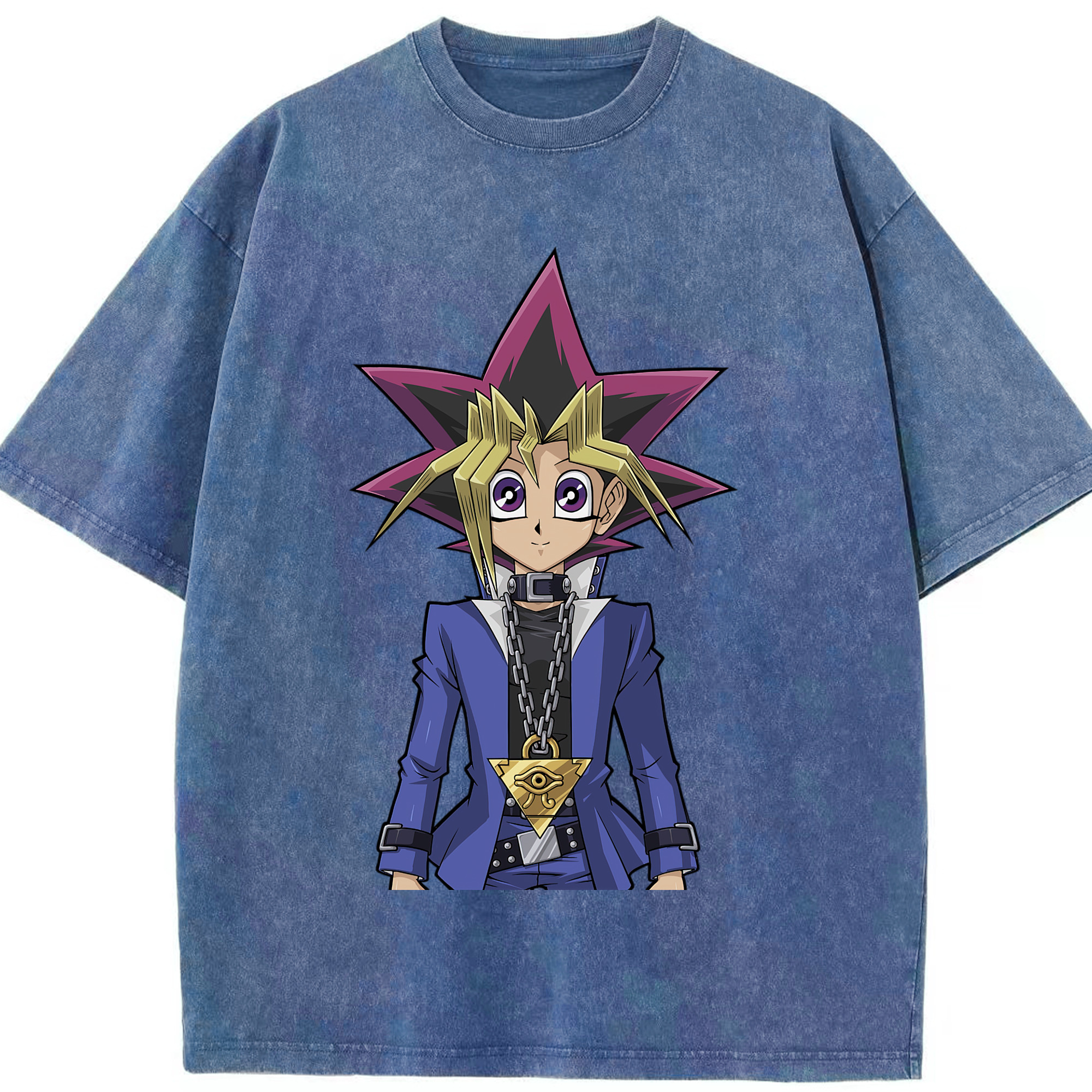 （画像用） 遊☆戯☆王 Yu-Gi-Oh! 綿100% ヴィンテージ風 半袖Tシャツ（フロントプリント）