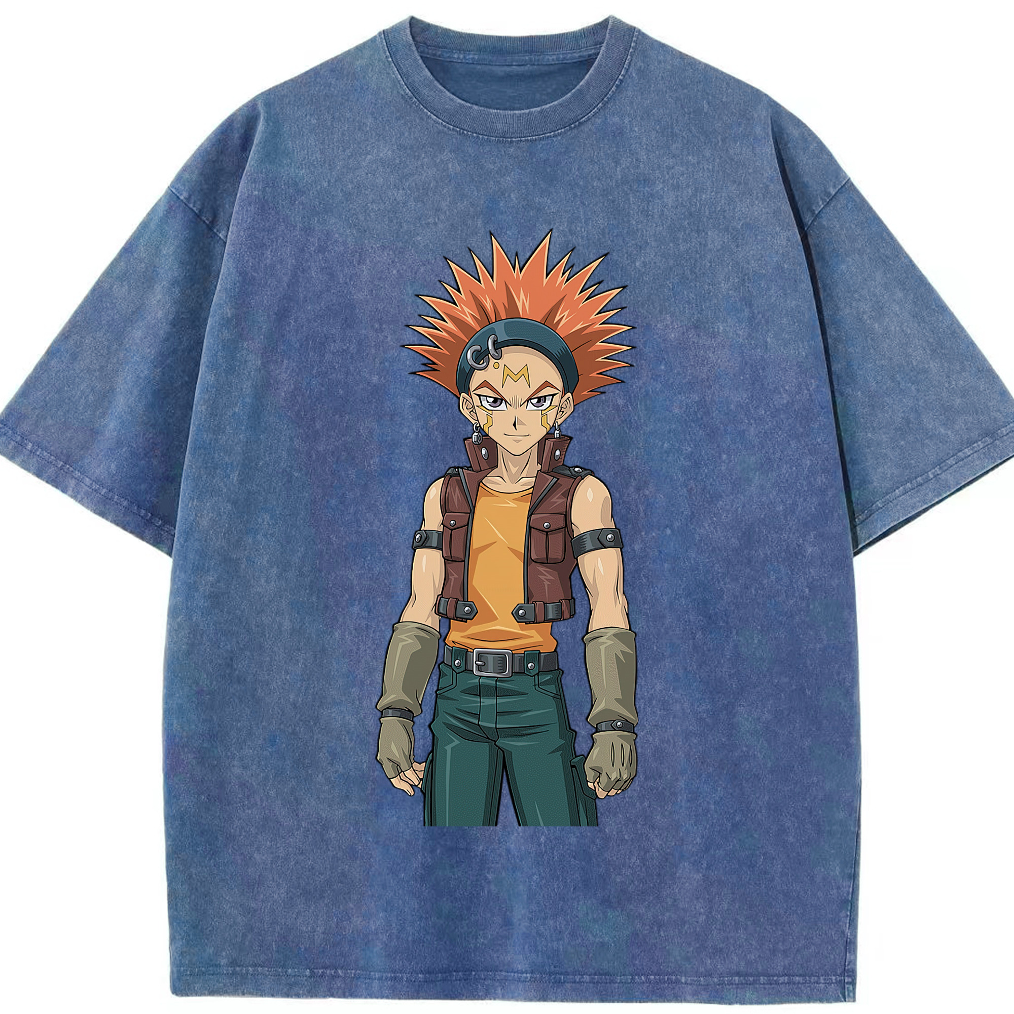 （画像用） 遊☆戯☆王 Yu-Gi-Oh! 綿100% ヴィンテージ風 半袖Tシャツ（フロントプリント）