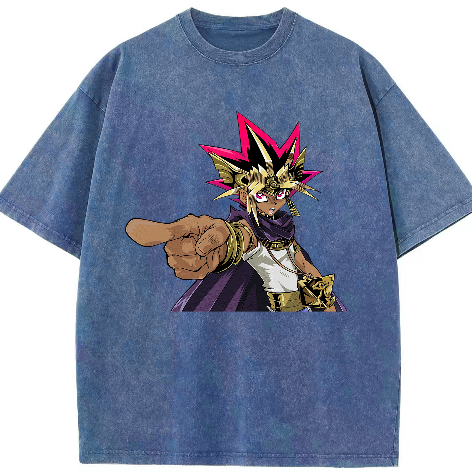 （画像用） 遊☆戯☆王 Yu-Gi-Oh! 綿100% ヴィンテージ風 半袖Tシャツ（フロントプリント）