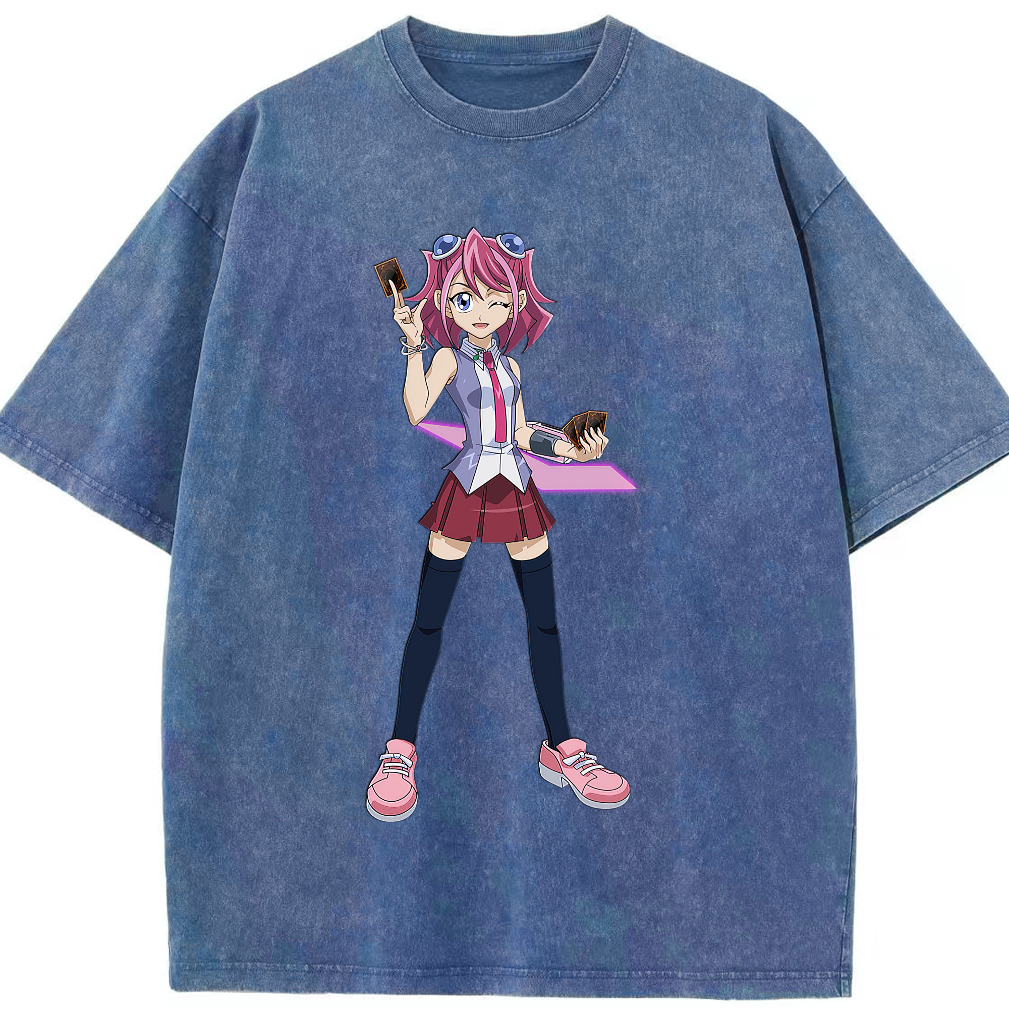 （画像用） 遊☆戯☆王 Yu-Gi-Oh! 綿100% ヴィンテージ風 半袖Tシャツ（フロントプリント）