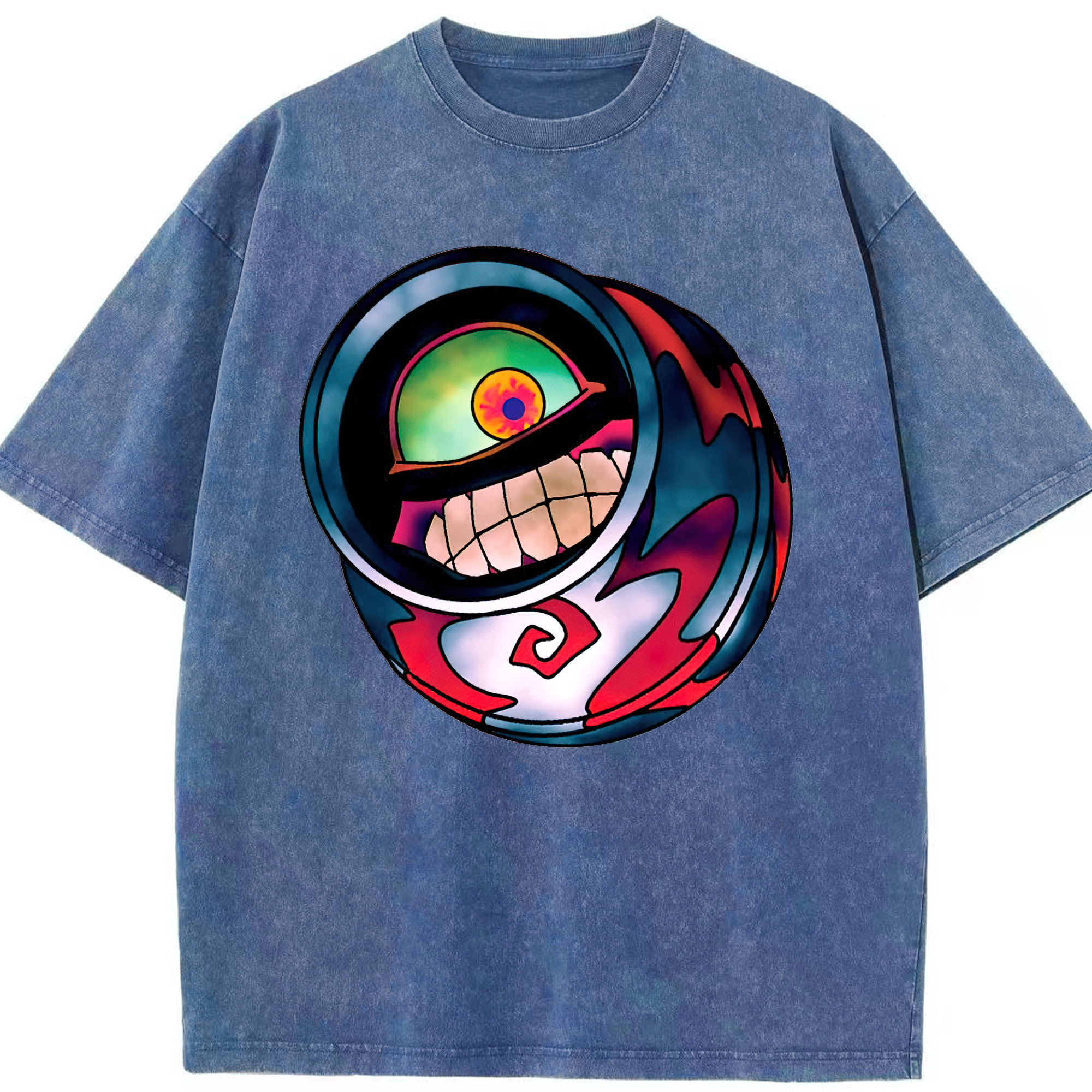 （画像用） 遊☆戯☆王 Yu-Gi-Oh! 綿100% ヴィンテージ風 半袖Tシャツ（フロントプリント）