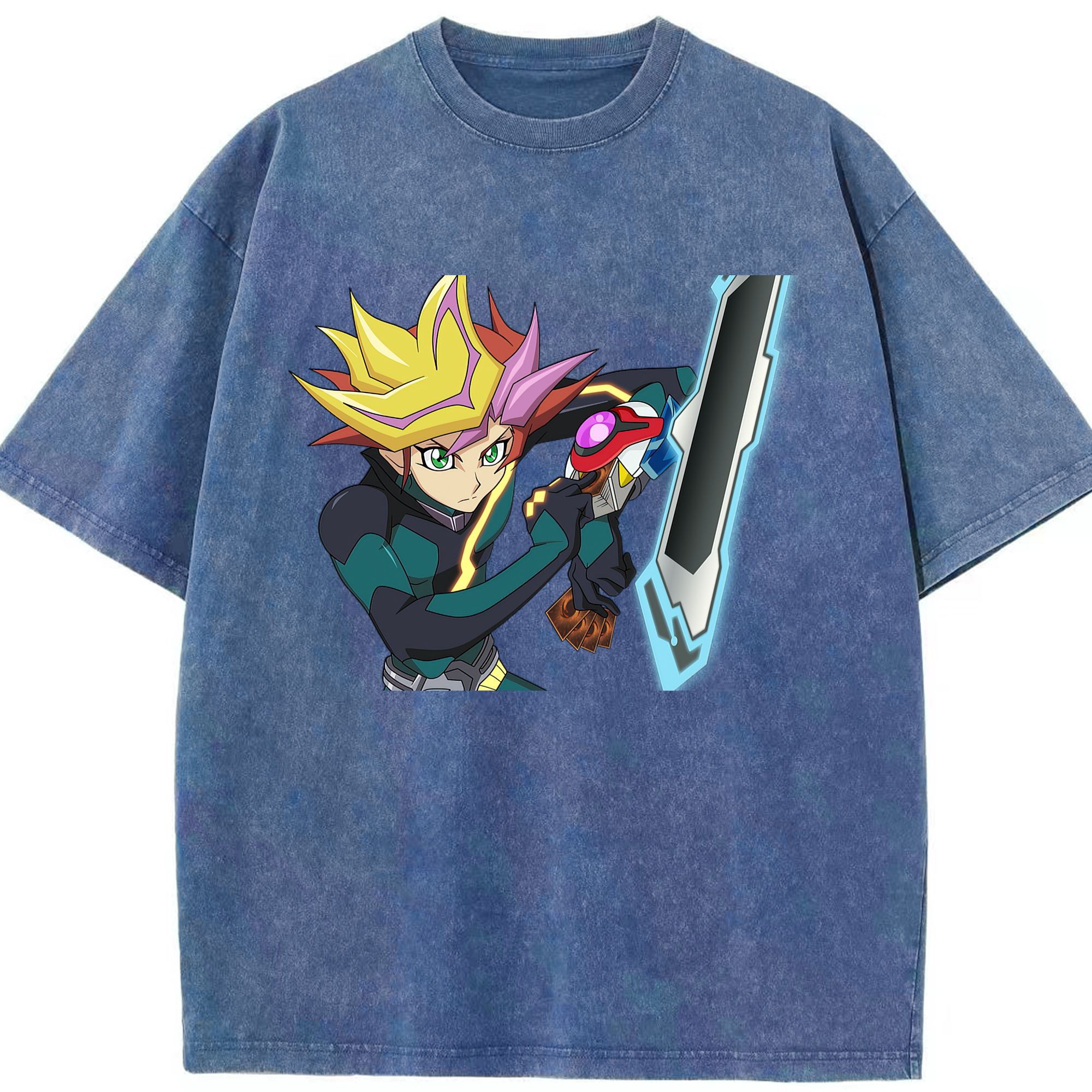 （画像用） 遊☆戯☆王 Yu-Gi-Oh! 綿100% ヴィンテージ風 半袖Tシャツ（フロントプリント）
