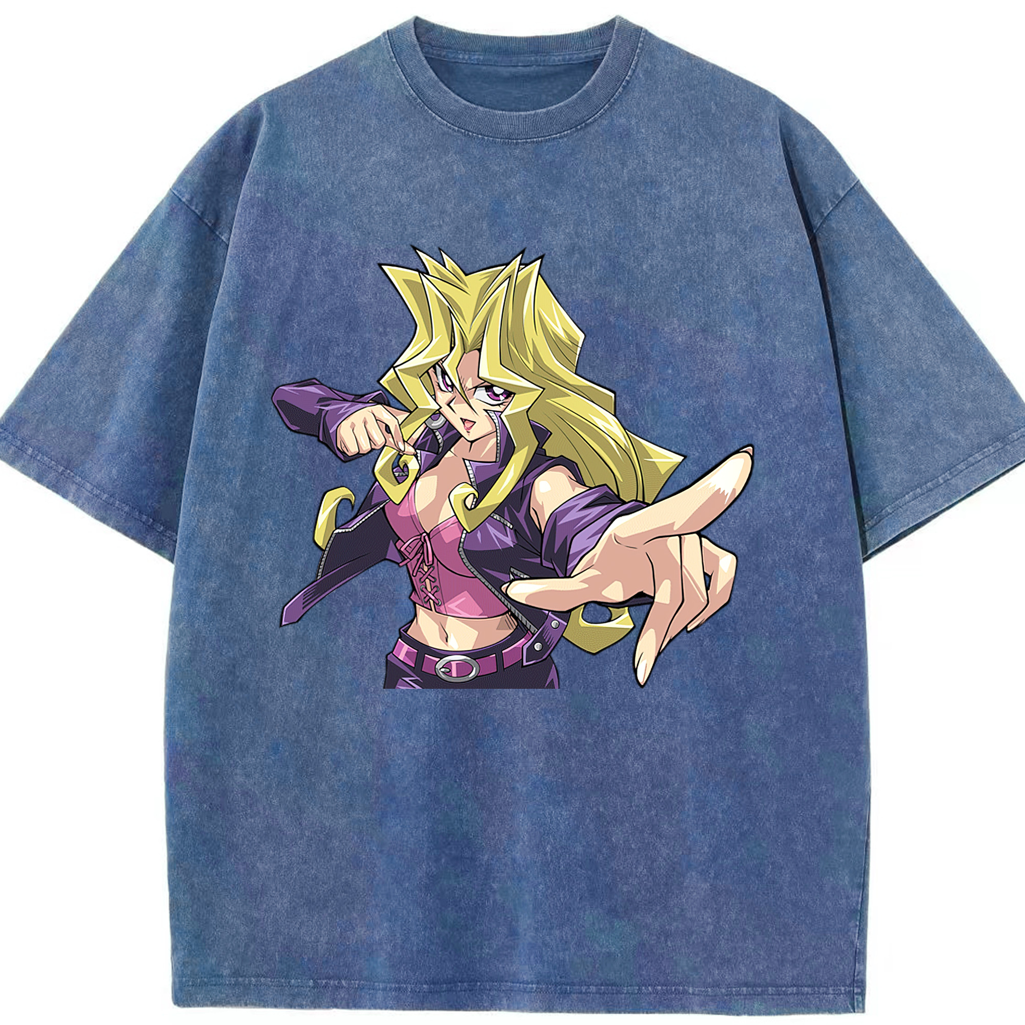 （画像用） 遊☆戯☆王 Yu-Gi-Oh! 綿100% ヴィンテージ風 半袖Tシャツ（フロントプリント）