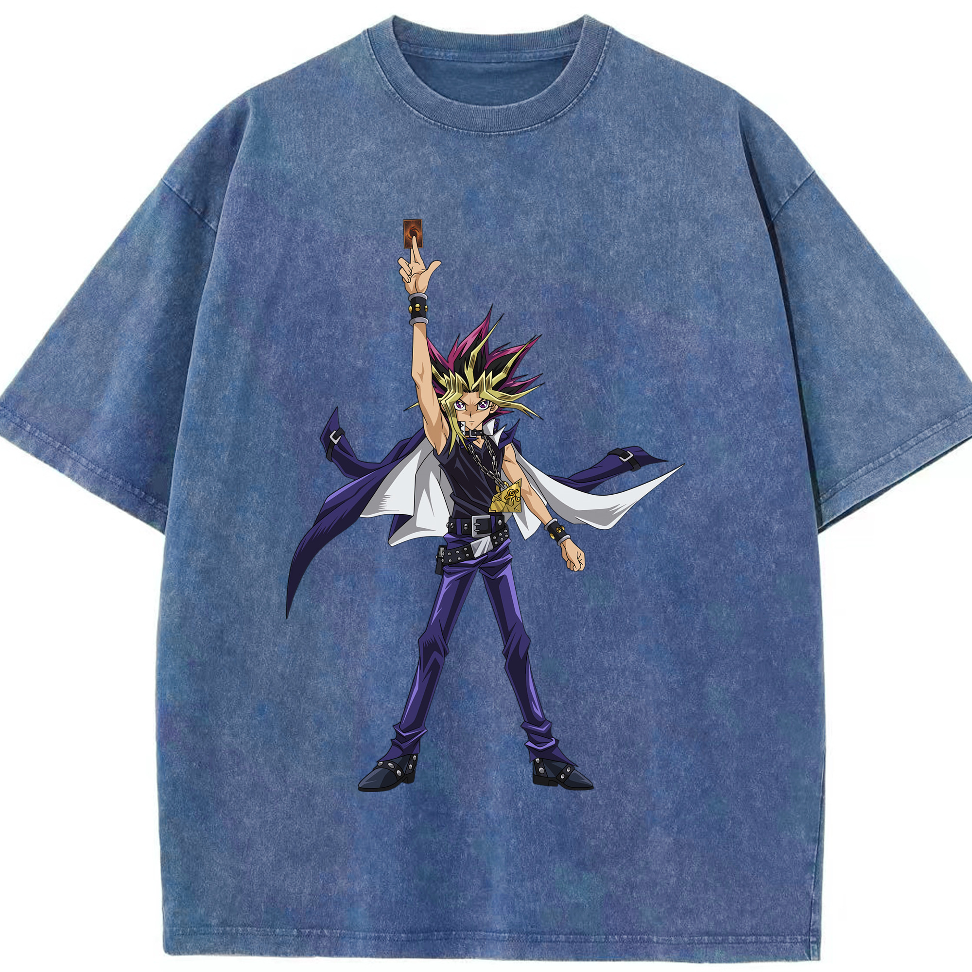 （画像用） 遊☆戯☆王 Yu-Gi-Oh! 綿100% ヴィンテージ風 半袖Tシャツ（フロントプリント）