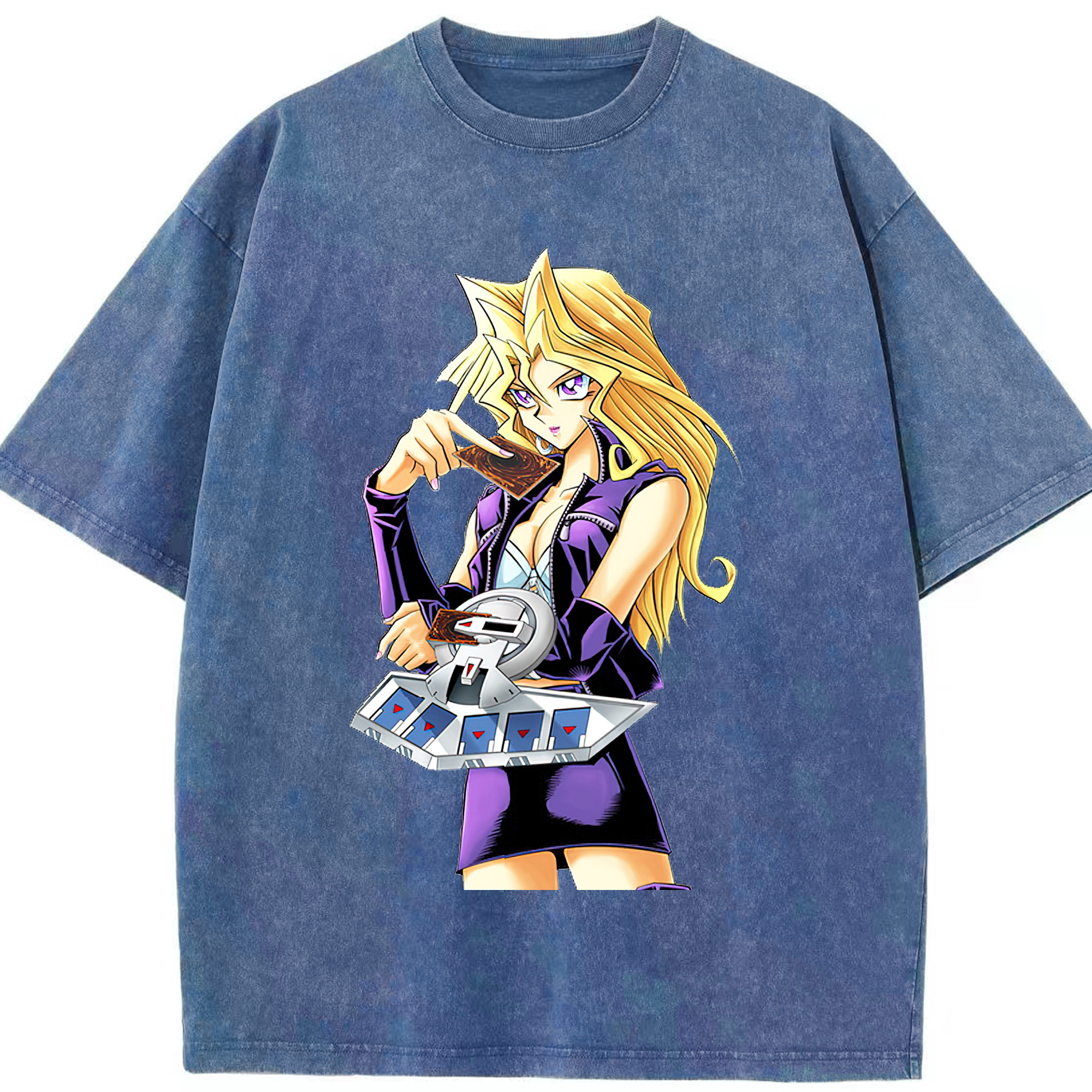 （画像用） 遊☆戯☆王 Yu-Gi-Oh! 綿100% ヴィンテージ風 半袖Tシャツ（フロントプリント）