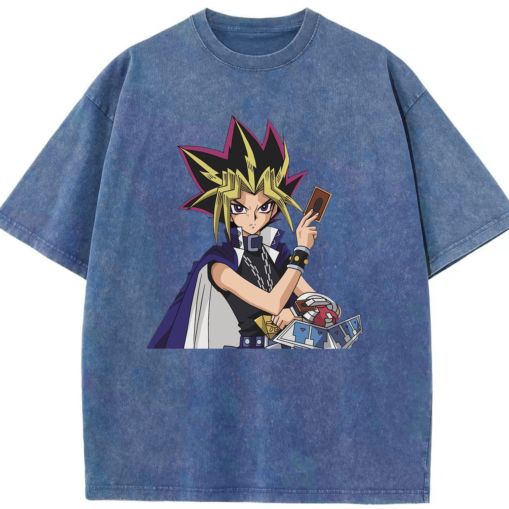 （画像用） 遊☆戯☆王 Yu-Gi-Oh! 綿100% ヴィンテージ風 半袖Tシャツ（フロントプリント）