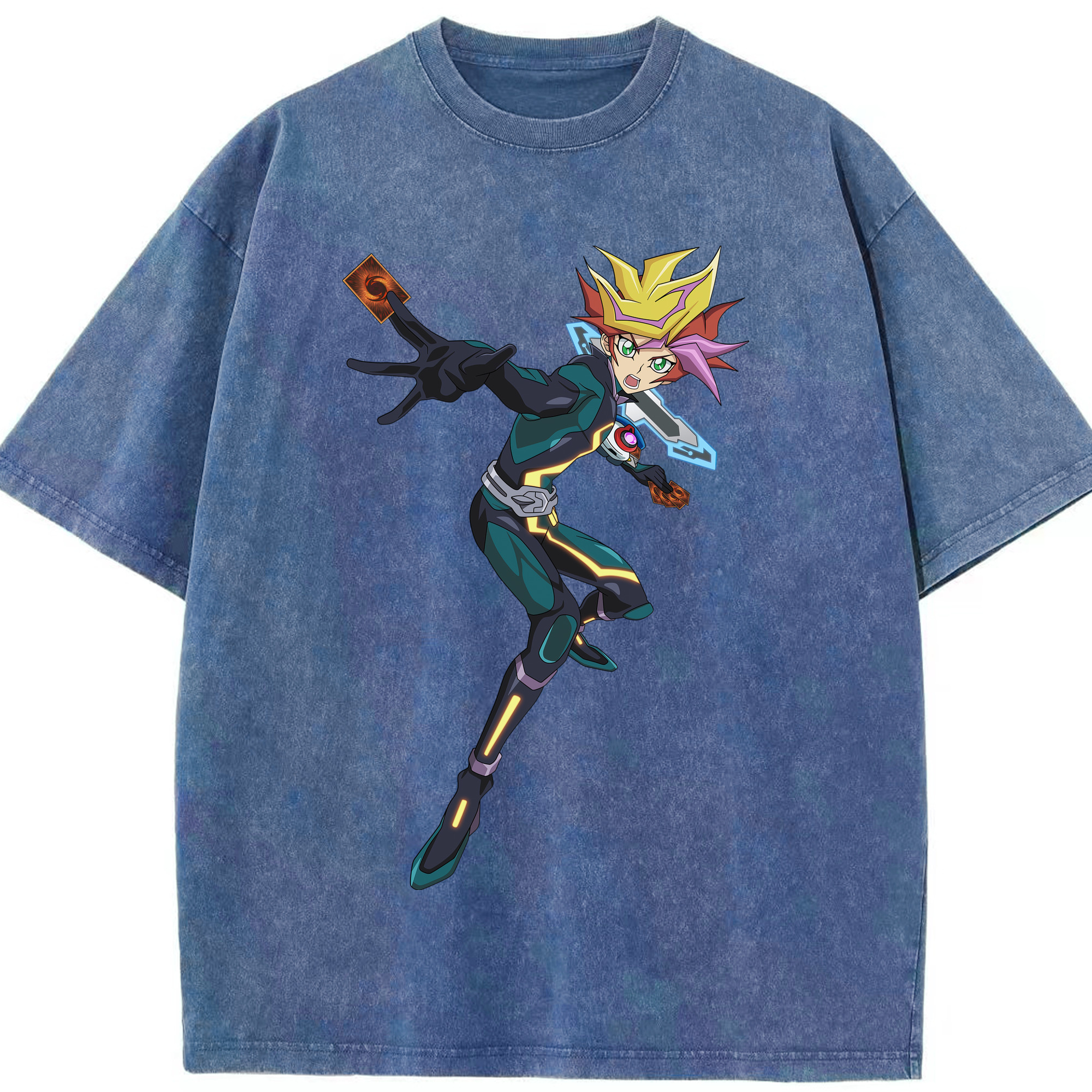 （画像用） 遊☆戯☆王 Yu-Gi-Oh! 綿100% ヴィンテージ風 半袖Tシャツ（フロントプリント）