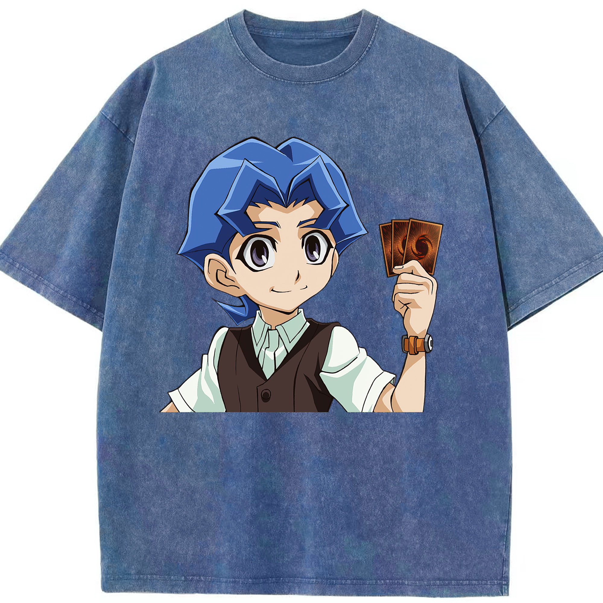 （画像用） 遊☆戯☆王 Yu-Gi-Oh! 綿100% ヴィンテージ風 半袖Tシャツ（フロントプリント）