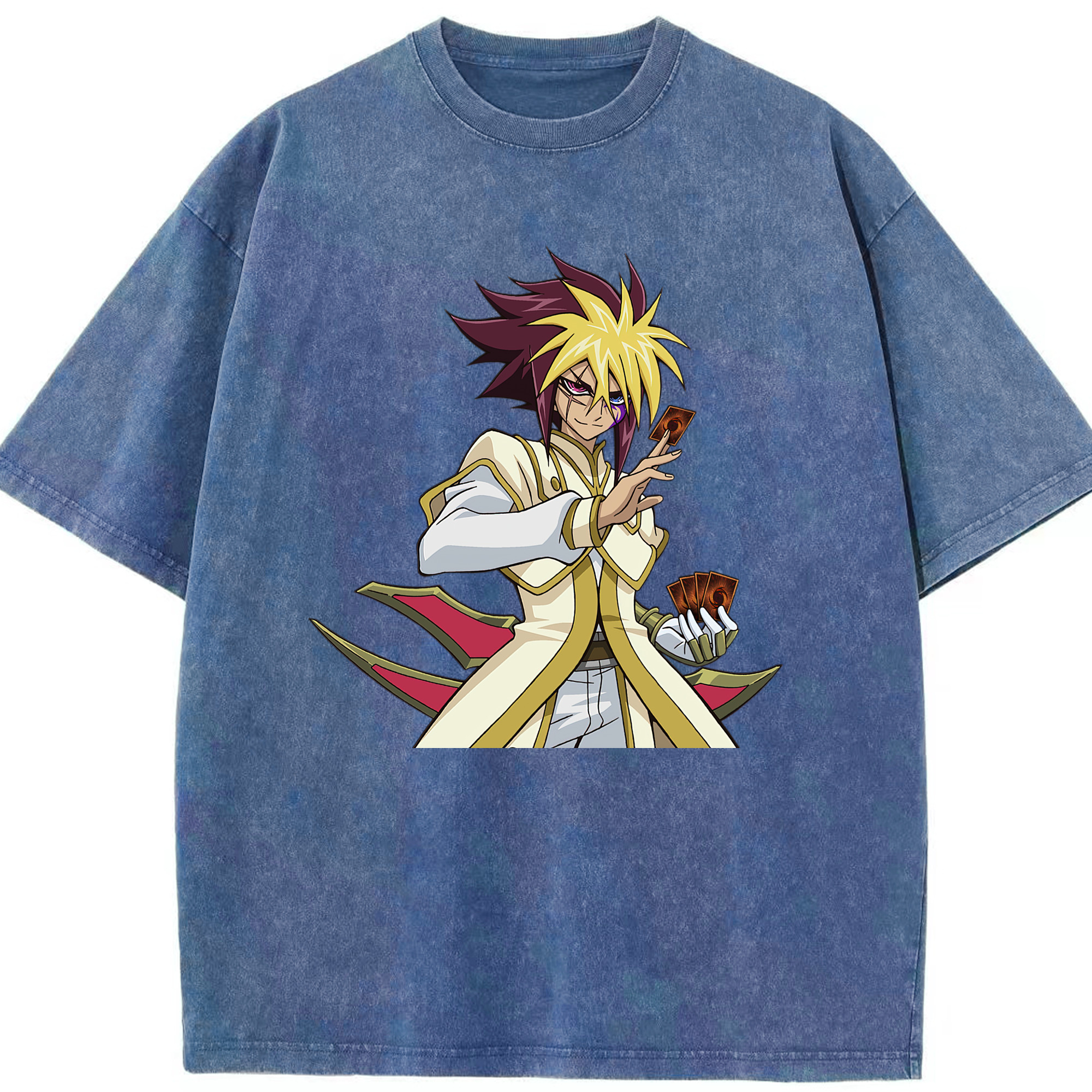 （画像用） 遊☆戯☆王 Yu-Gi-Oh! 綿100% ヴィンテージ風 半袖Tシャツ（フロントプリント）