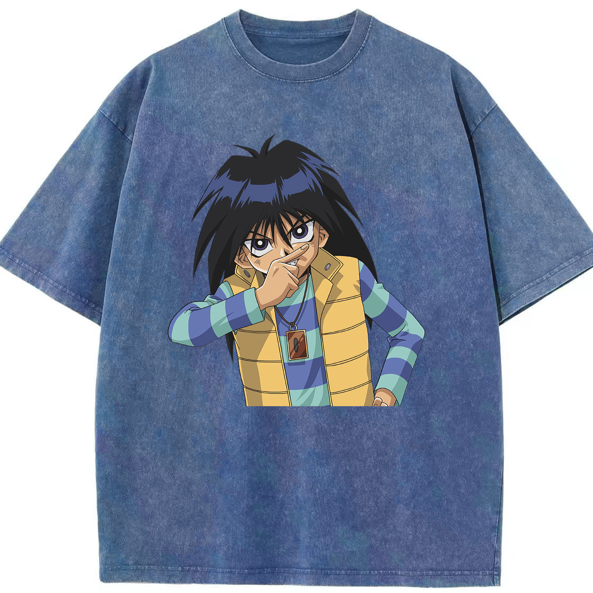 （画像用） 遊☆戯☆王 Yu-Gi-Oh! 綿100% ヴィンテージ風 半袖Tシャツ（フロントプリント）