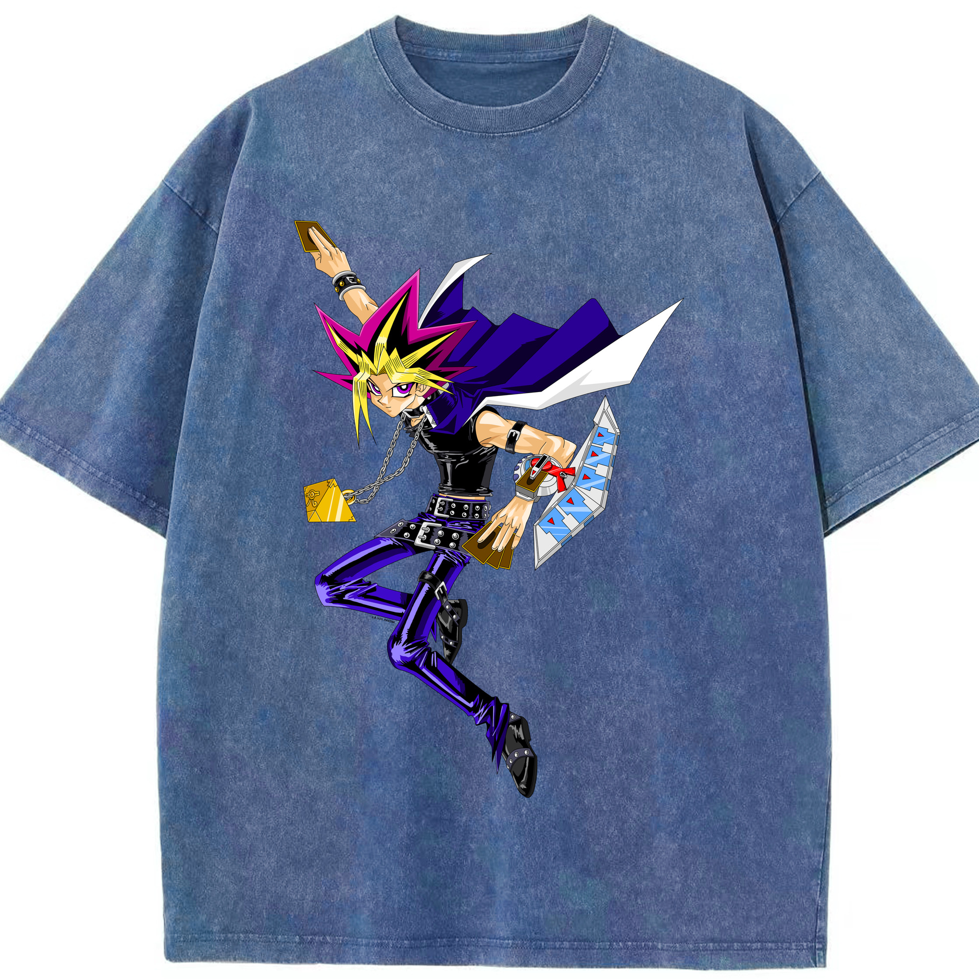 （画像用） 遊☆戯☆王 Yu-Gi-Oh! 綿100% ヴィンテージ風 半袖Tシャツ（フロントプリント）