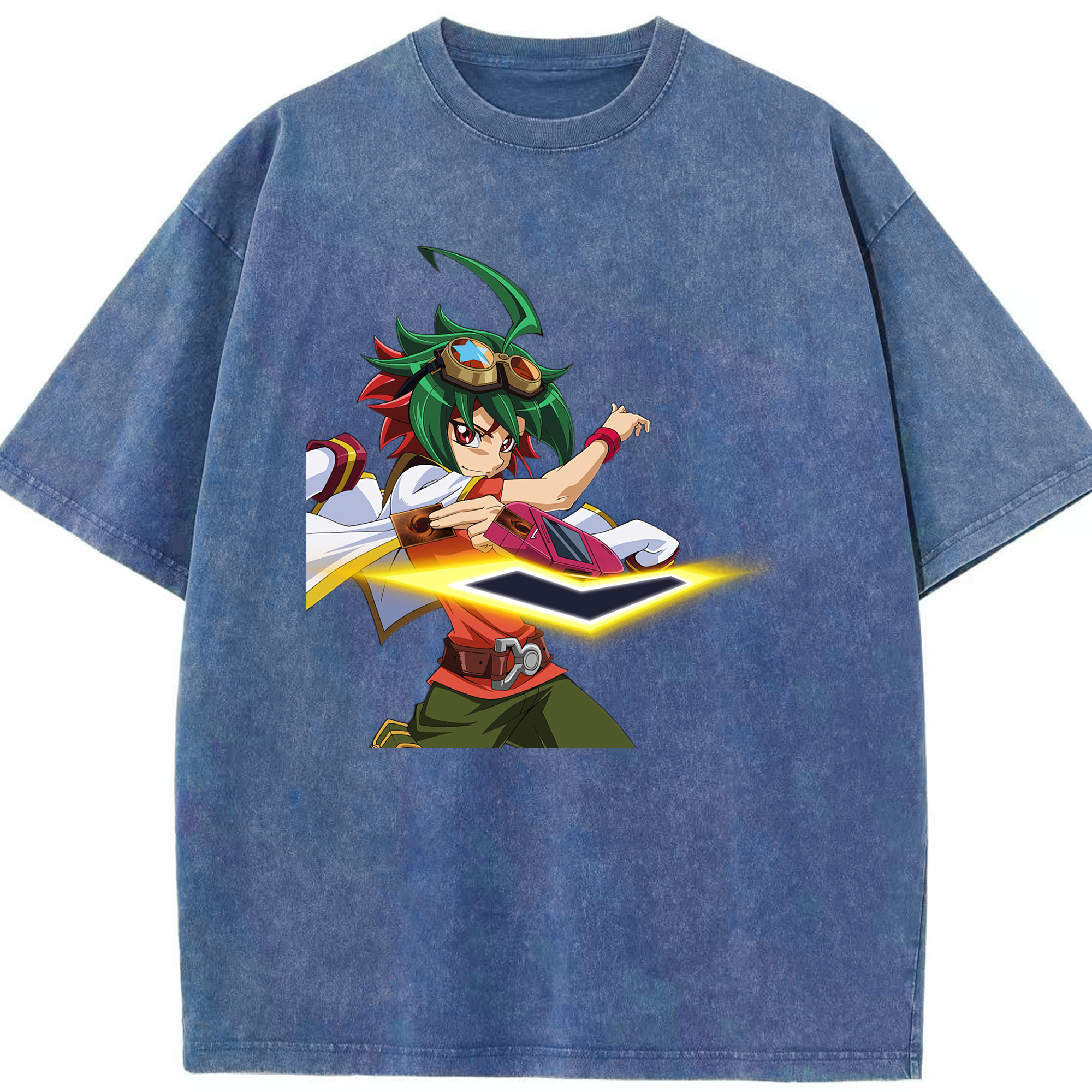 （画像用） 遊☆戯☆王 Yu-Gi-Oh! 綿100% ヴィンテージ風 半袖Tシャツ（フロントプリント）