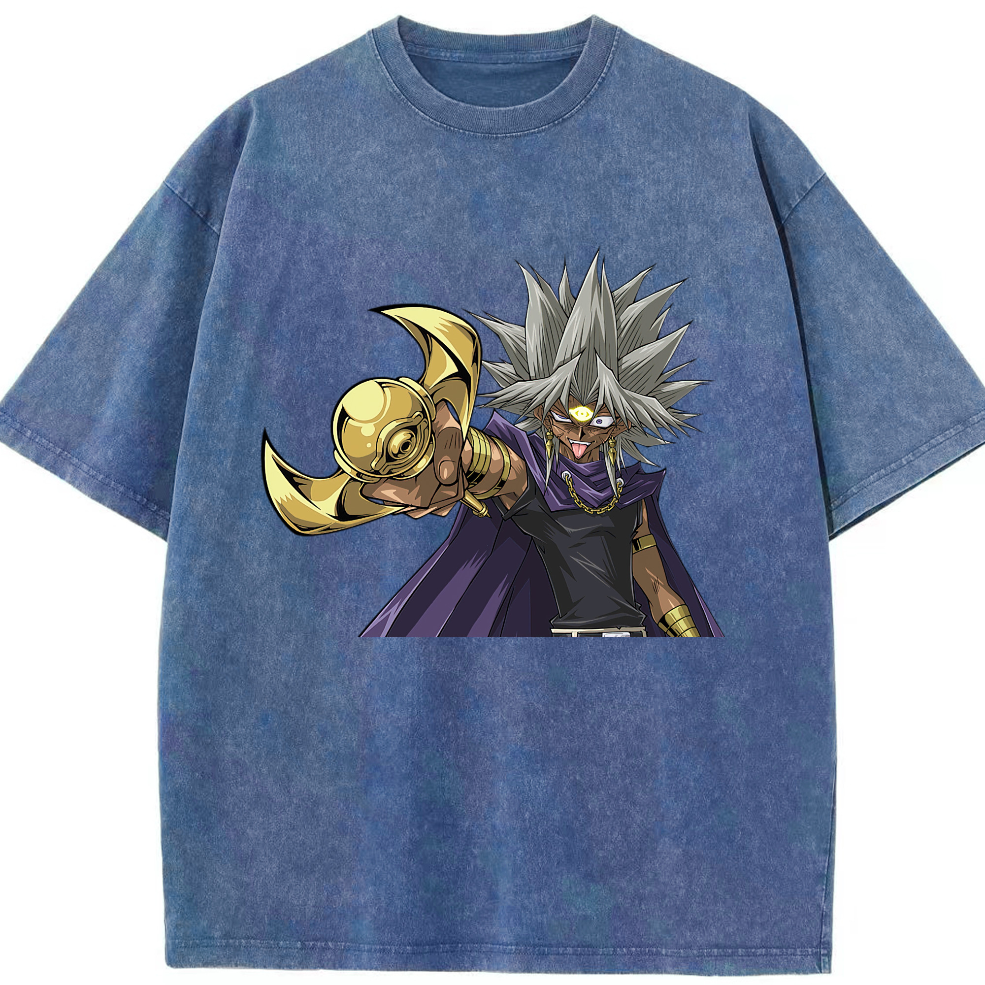 （画像用） 遊☆戯☆王 Yu-Gi-Oh! 綿100% ヴィンテージ風 半袖Tシャツ（フロントプリント）