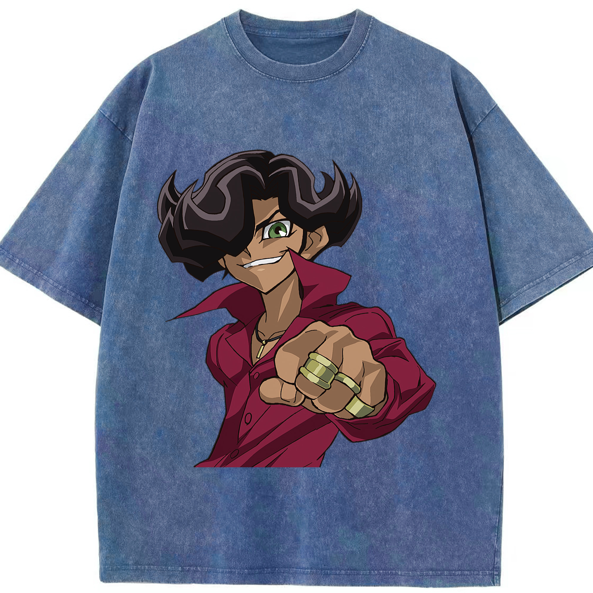 （画像用） 遊☆戯☆王 Yu-Gi-Oh! 綿100% ヴィンテージ風 半袖Tシャツ（フロントプリント）