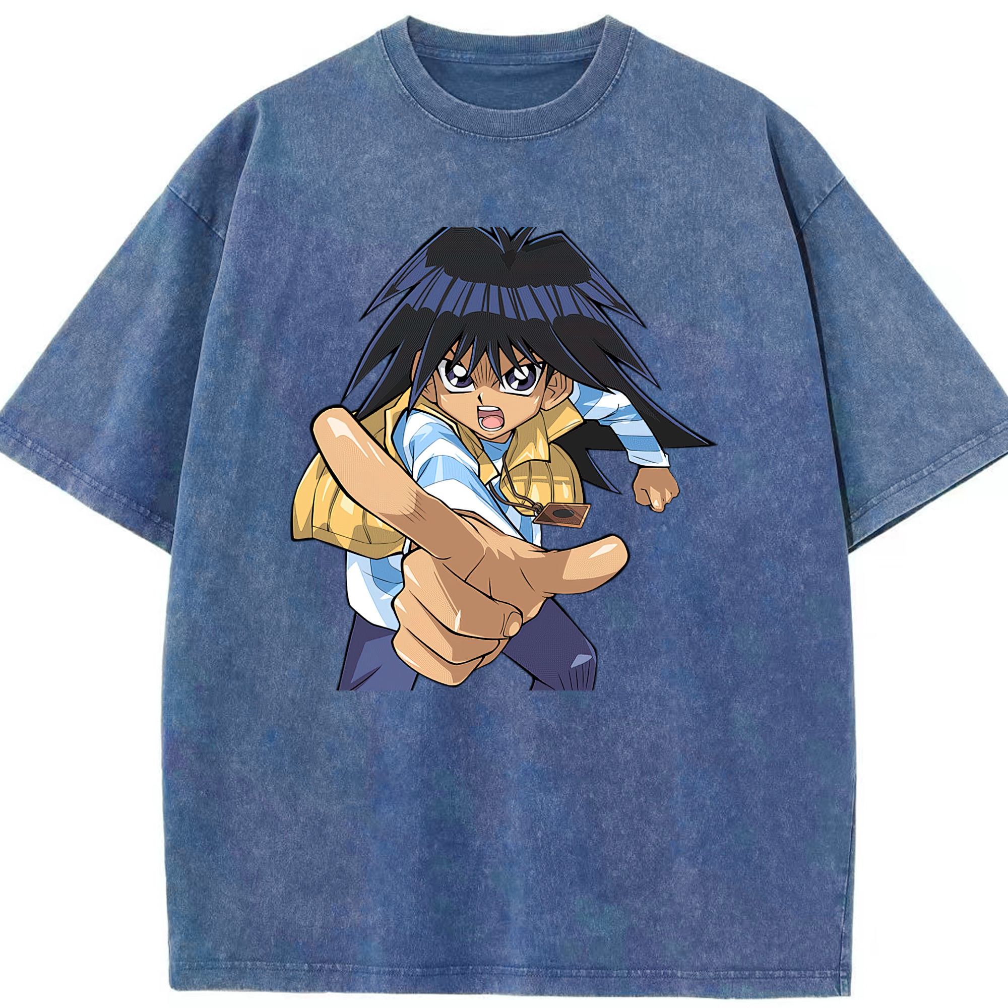 （画像用） 遊☆戯☆王 Yu-Gi-Oh! 綿100% ヴィンテージ風 半袖Tシャツ（フロントプリント）