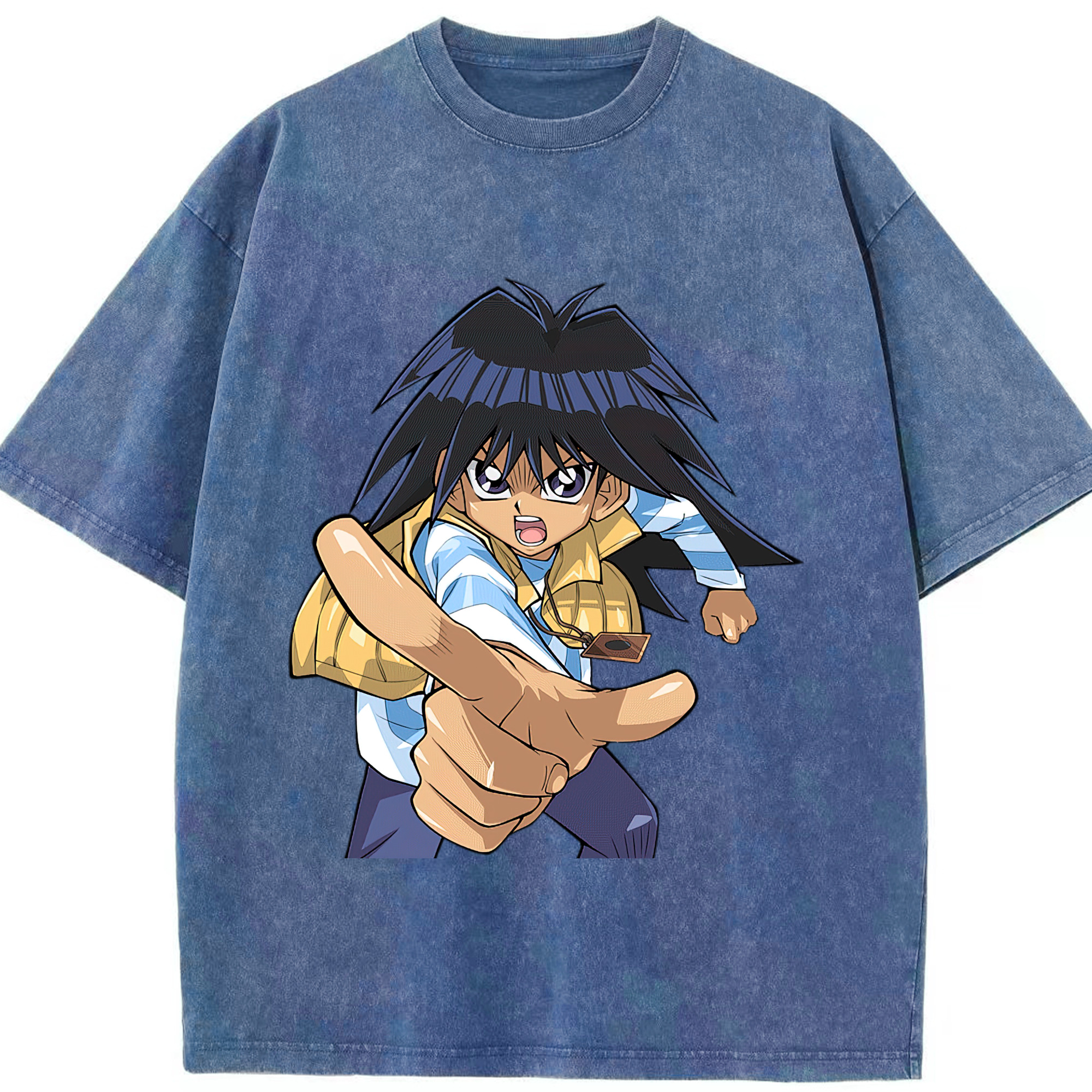（画像用） 遊☆戯☆王 Yu-Gi-Oh! 綿100% ヴィンテージ風 半袖Tシャツ（フロントプリント）