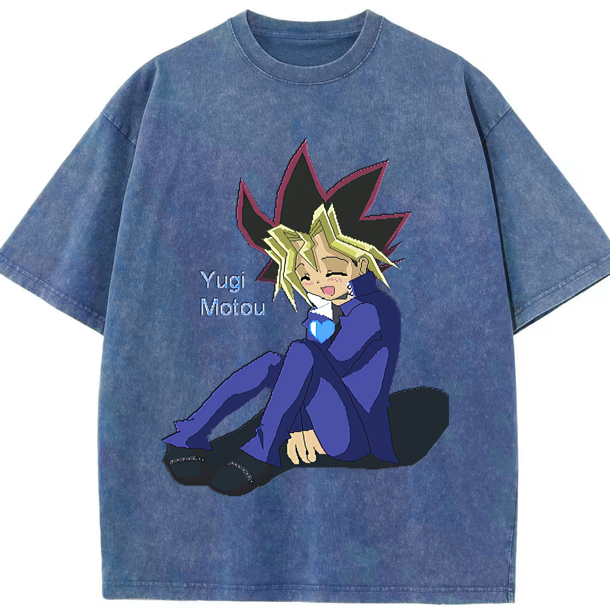 （画像用） 遊☆戯☆王 Yu-Gi-Oh! 綿100% ヴィンテージ風 半袖Tシャツ（フロントプリント）
